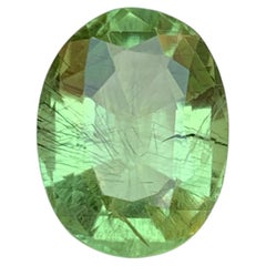 Greene & Greene Greene Peridot 6.18 Carat Oval Cut Loose Gemstone for Ring