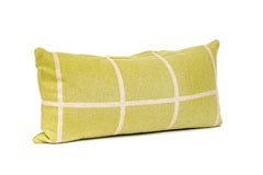 Soft Green Windowpane Plaid with Down Alternative Fill Lumbar Pillow