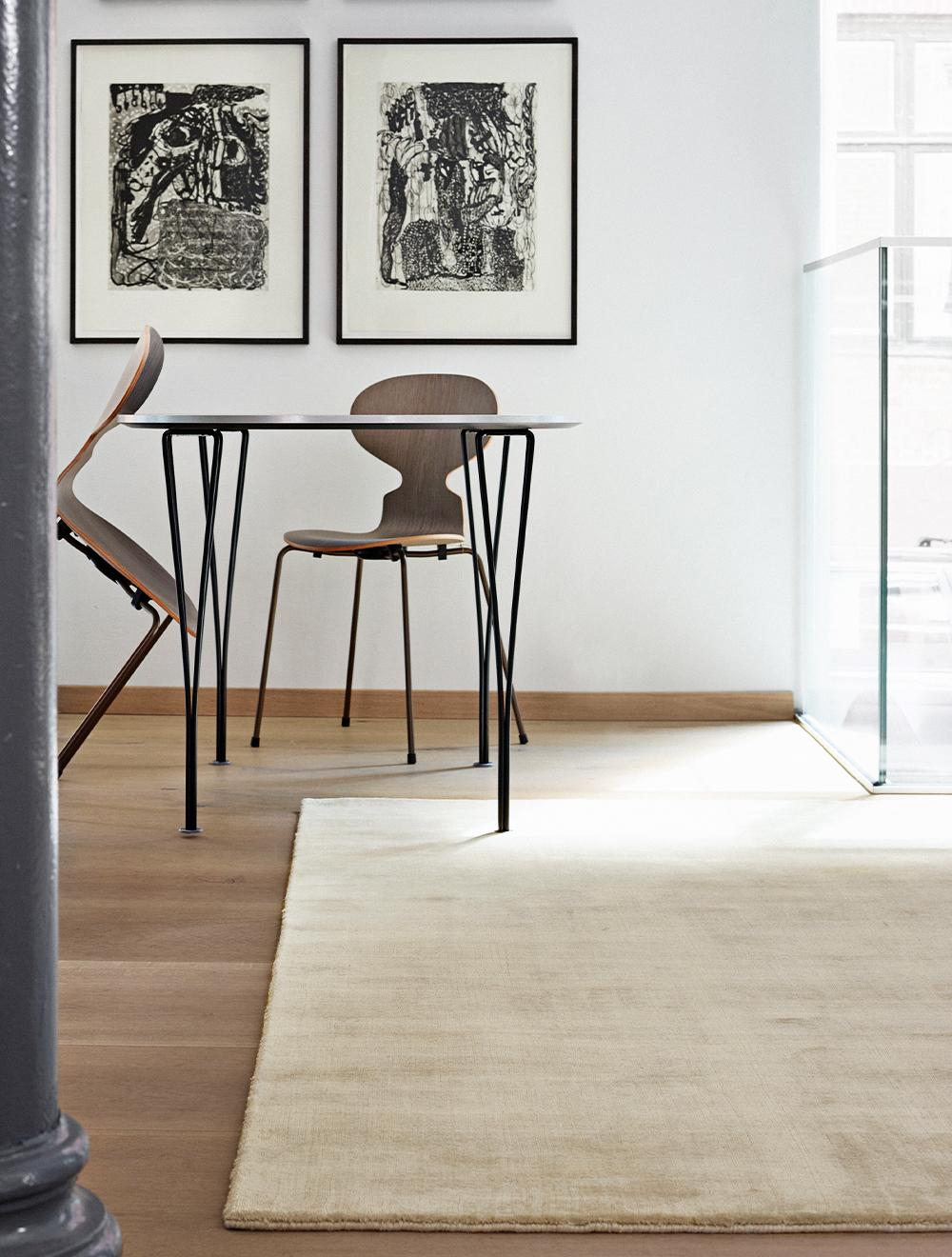 Danish Soft Grey Earth Bamboo Carpet by Massimo Copenhagen For Sale