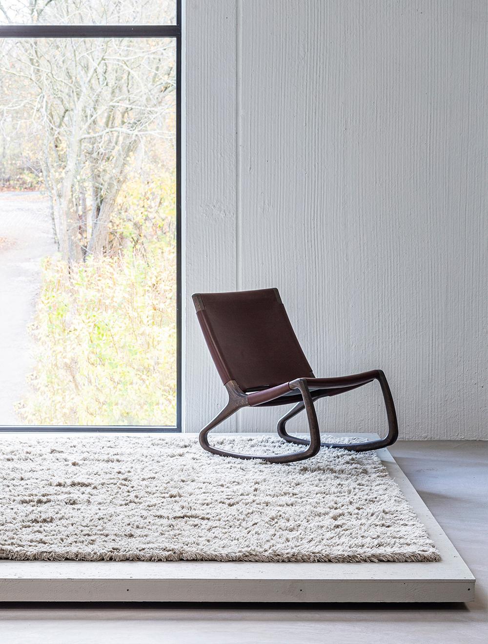 Danish Soft Grey Rya Carpet by Massimo Copenhagen For Sale