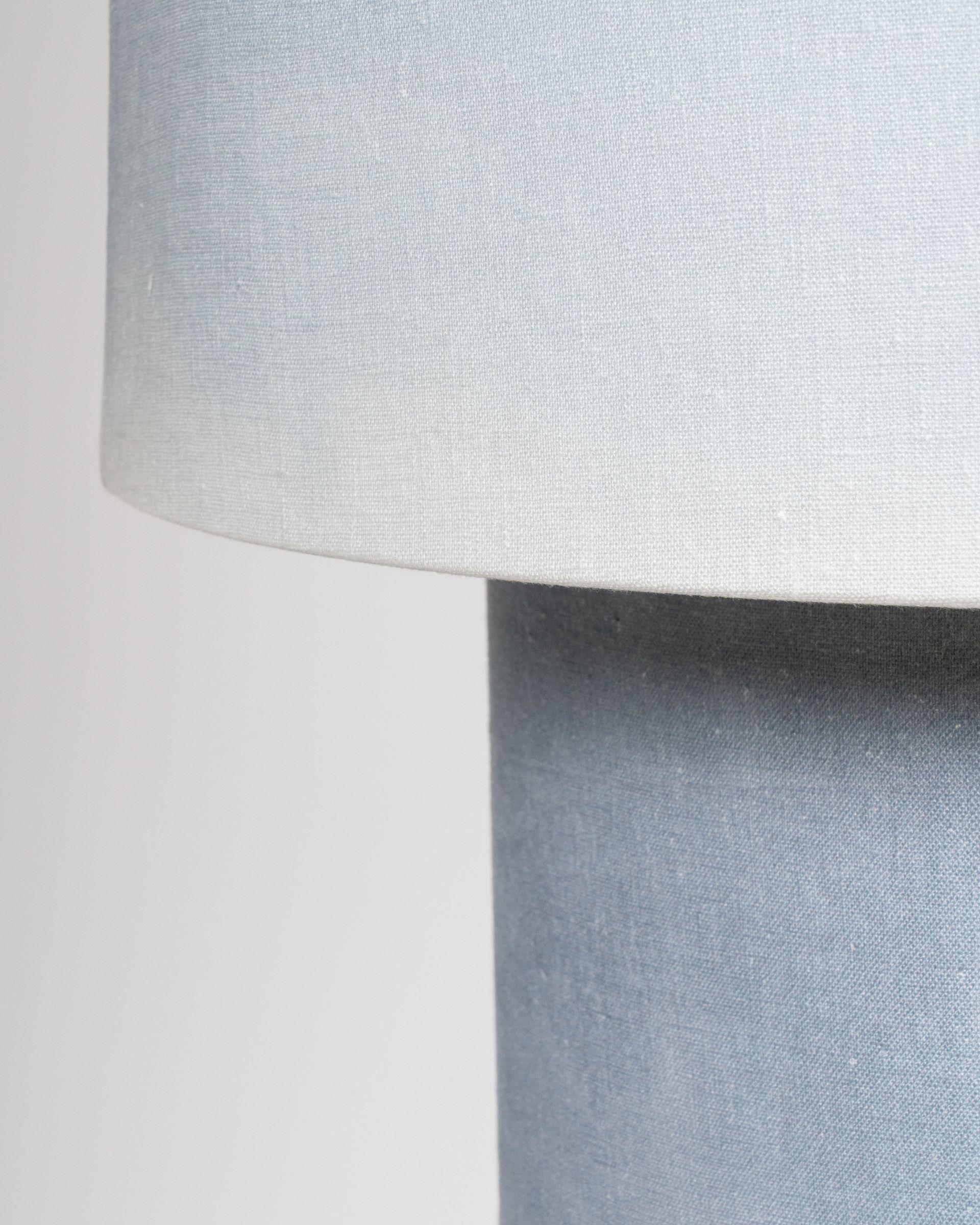 Soft Hues Gradient Ceramic Totem Handcrafted Sculptural Lamp by Elsa Foulon For Sale 1