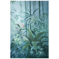 Soft Jungle, Hand Painted Wallpaper - Made in Italy - customizable