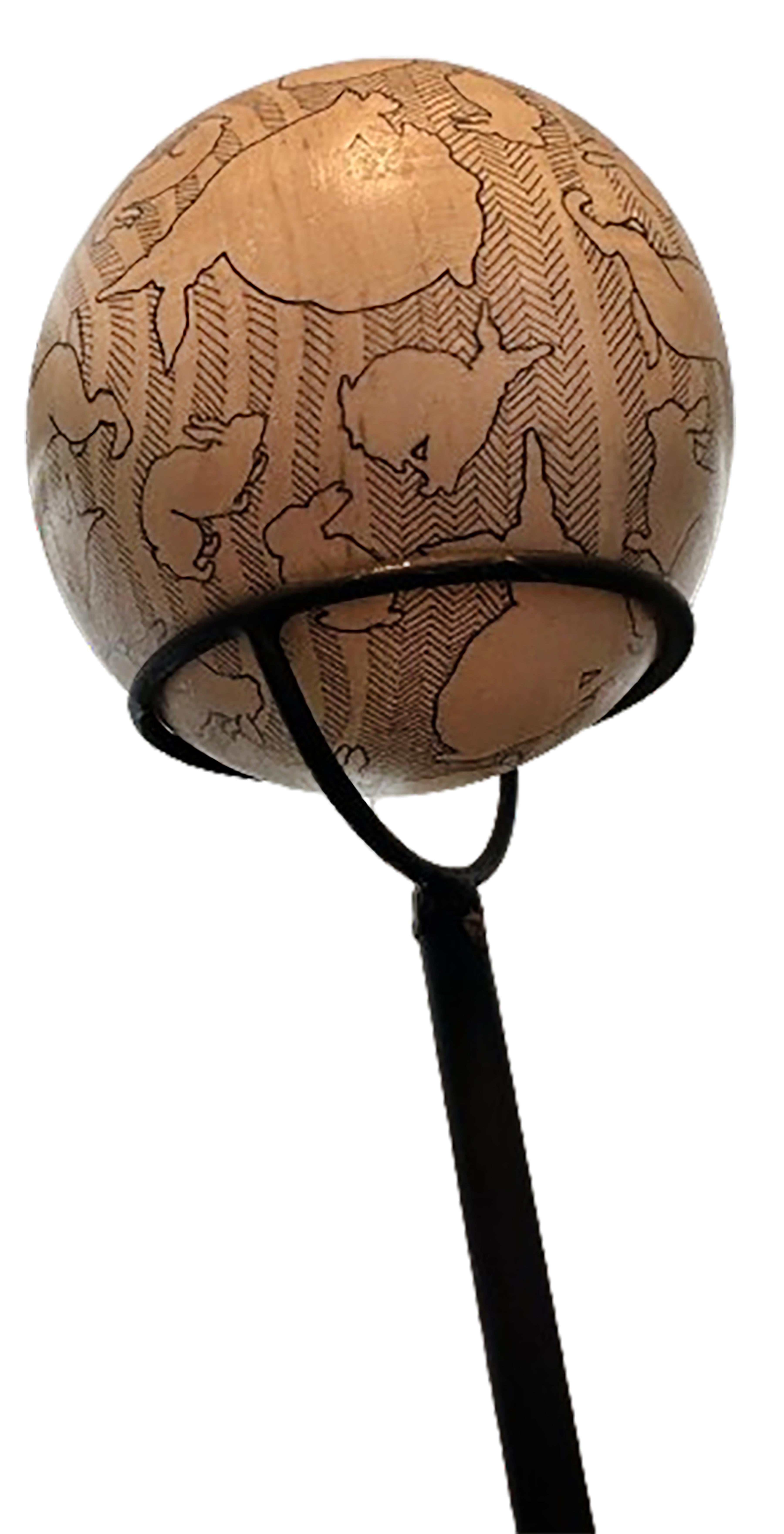 XXIe siècle et contemporain Sculpture sphère en érable doux 