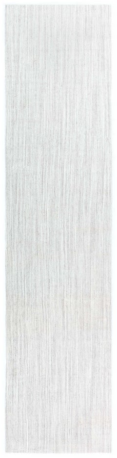 Soft Mist Flatweave Modern Runner In Light Gray "Haze" by Doris Leslie Blau