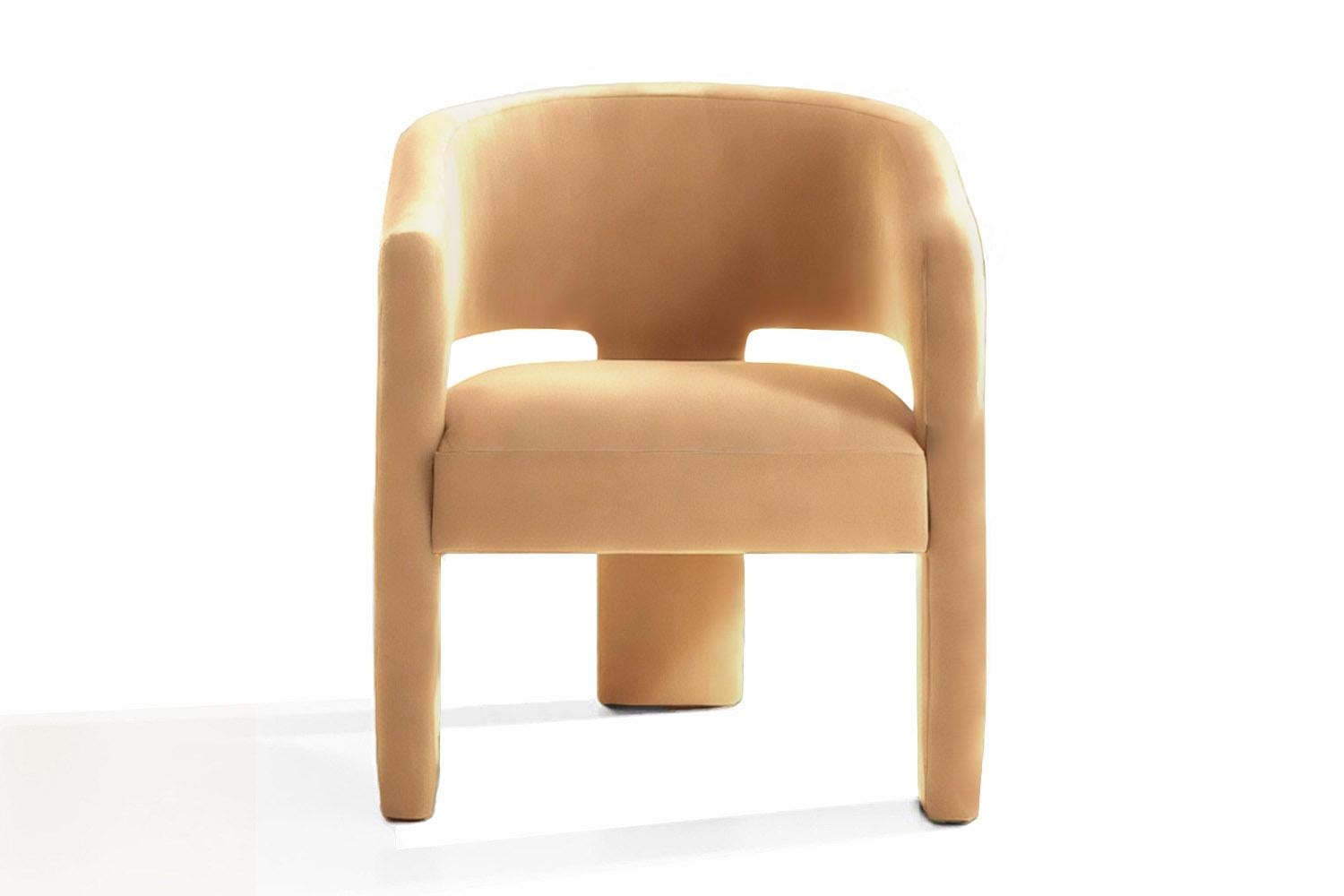 Soft Modern Aquamarine Velvet Armchair Calma In New Condition For Sale In Almería, ES