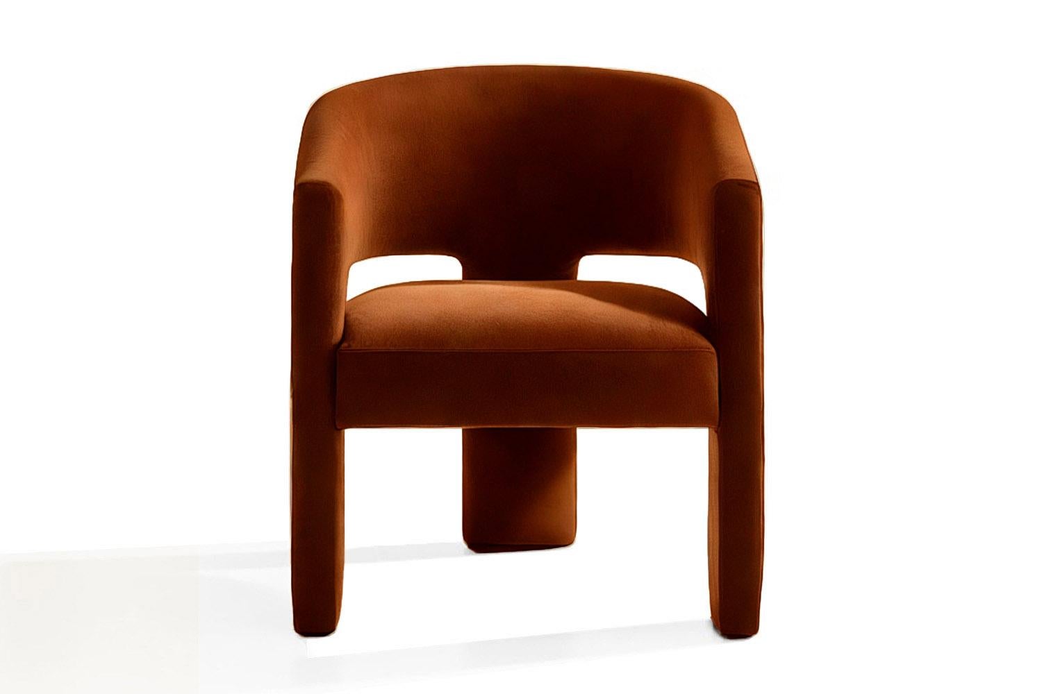 Soft Modern Beige Velvet Armchair Calma In New Condition For Sale In Almería, ES