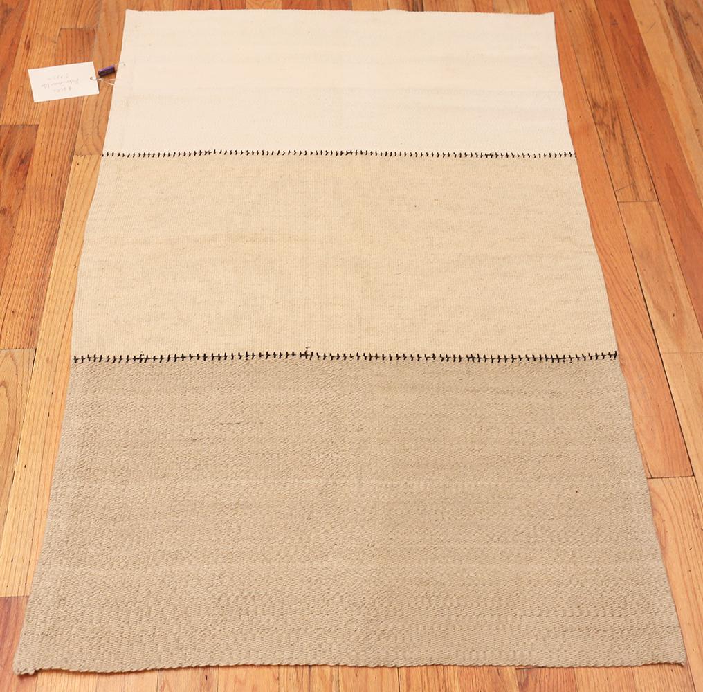 Hand-Woven Nazmiyal Collection Modern Persian Flat Weave Rug. Size: 3 ft 2 in x 5 ft