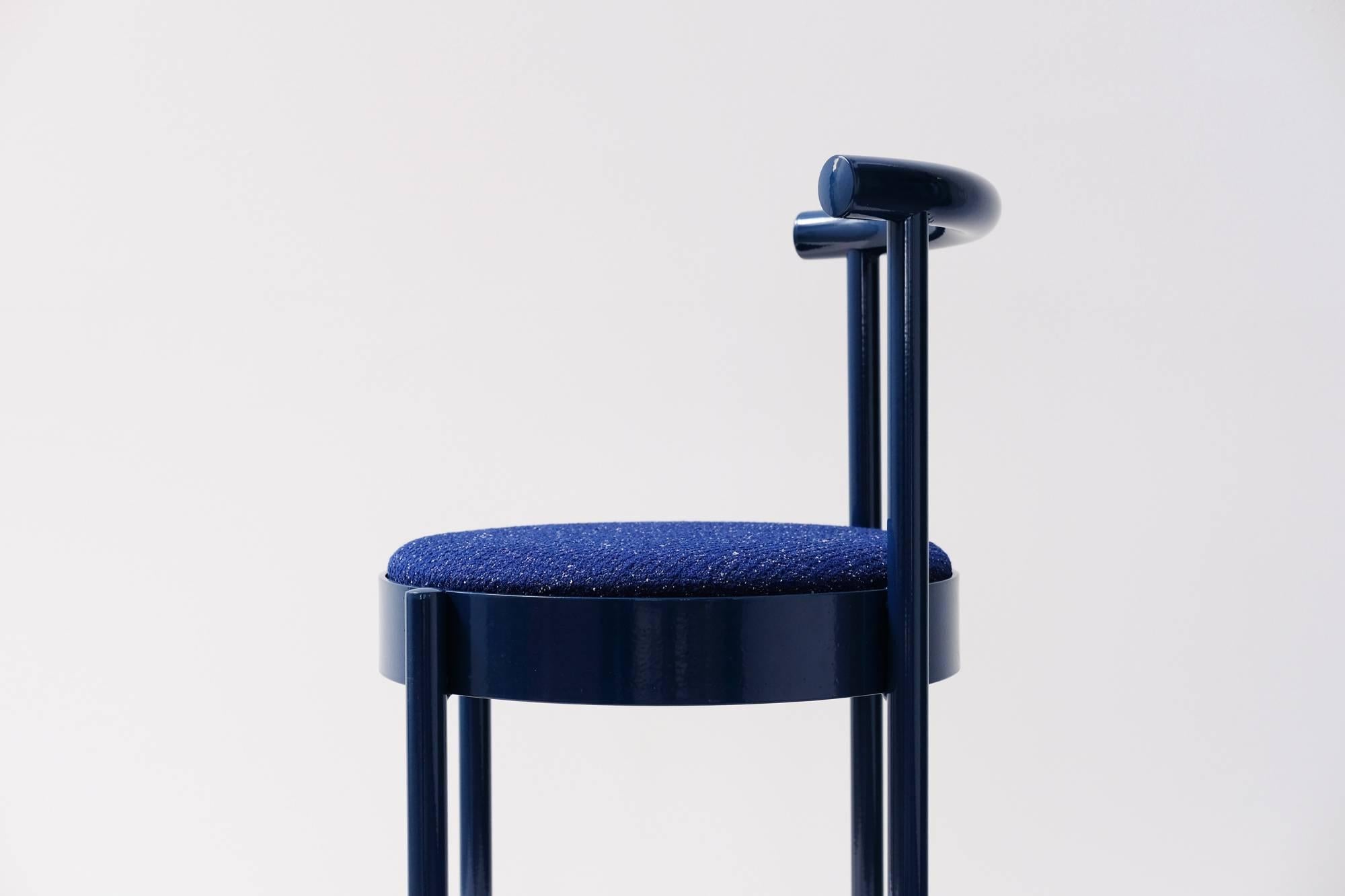Other Soft Navy Blue Contemporary Chair, 1stdibs New York For Sale
