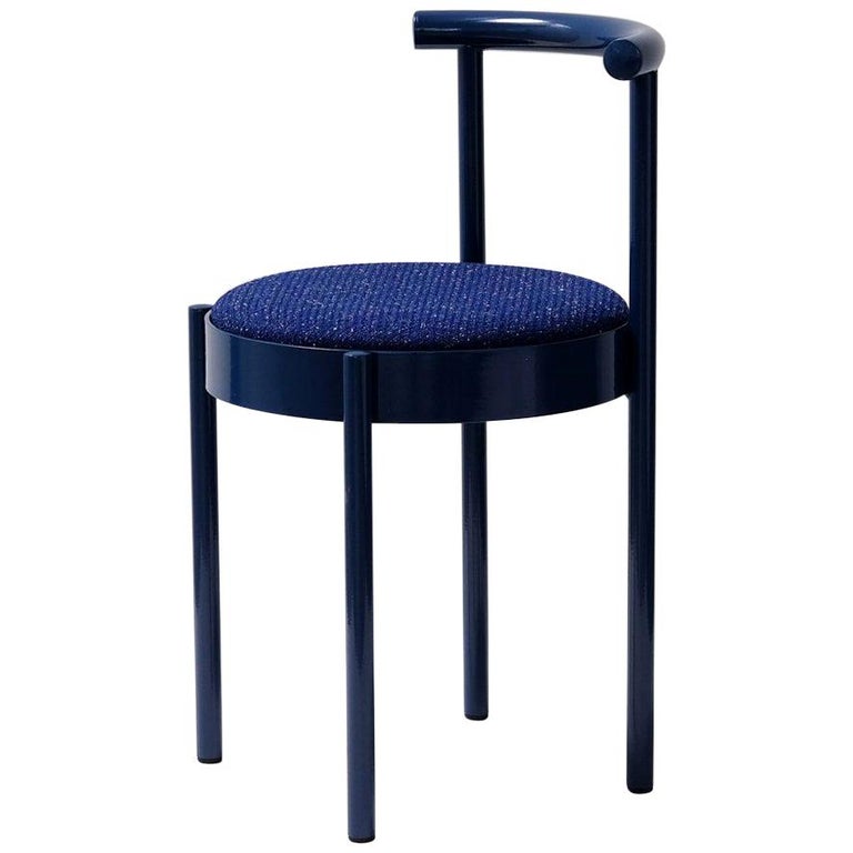 Soft Navy Blue Contemporary Chair, 1stdibs New York 1