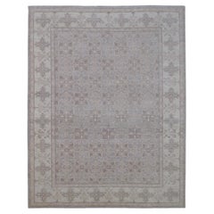 Soft Neutral Palette Oushak-Style Wool Rug 8'x10'5''