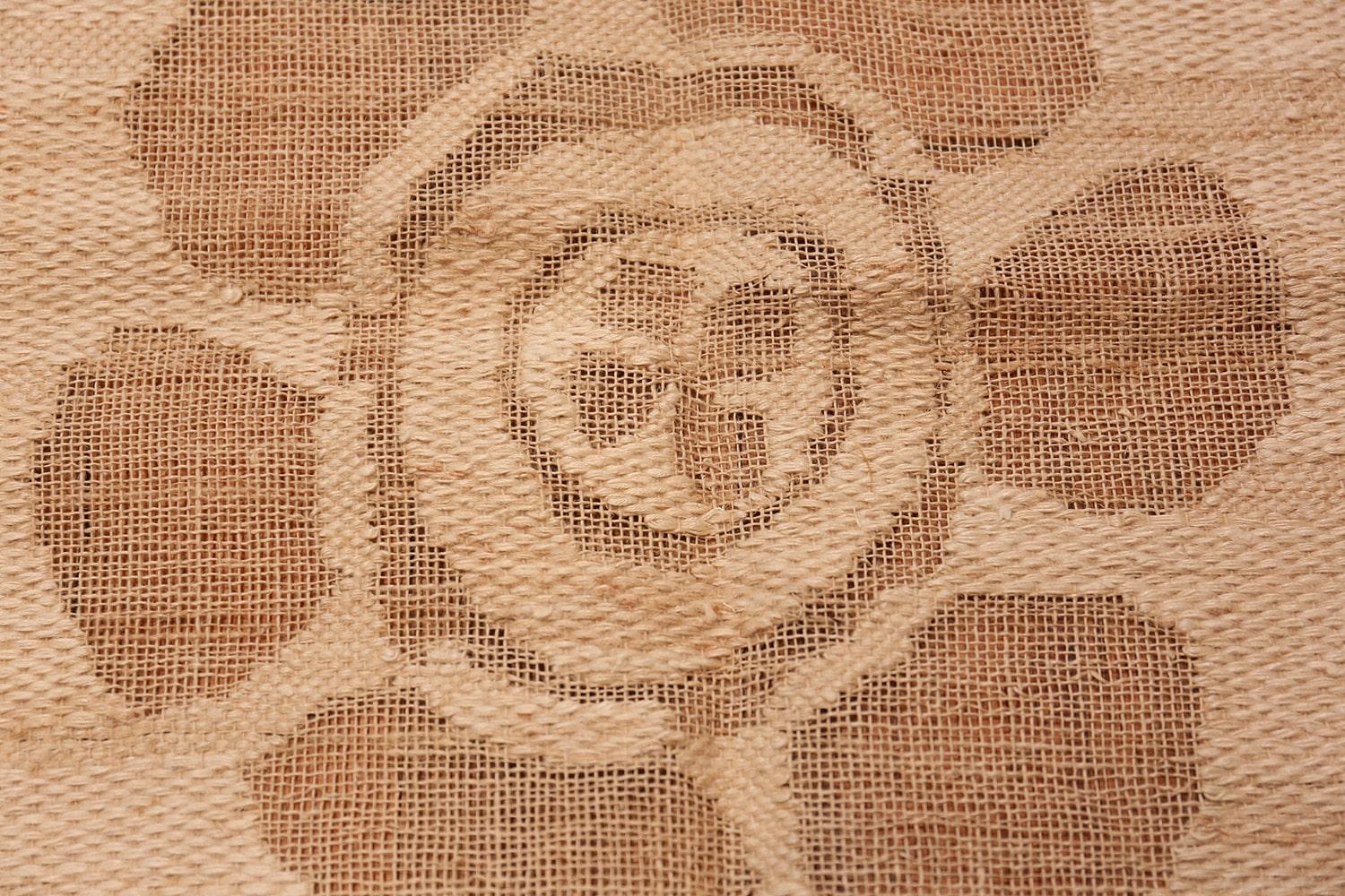 Hand-Woven Soft Neutral Vintage Artistic Hans Krondahl Flower Tapestry 1'6