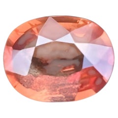 Soft Orange Loose Sapphire 1.62 Carats Step Oval Cut Natural Sri Lankan Gemstone