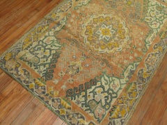 Zabihi Collection Soft Orange Turkish Anatolian Rug