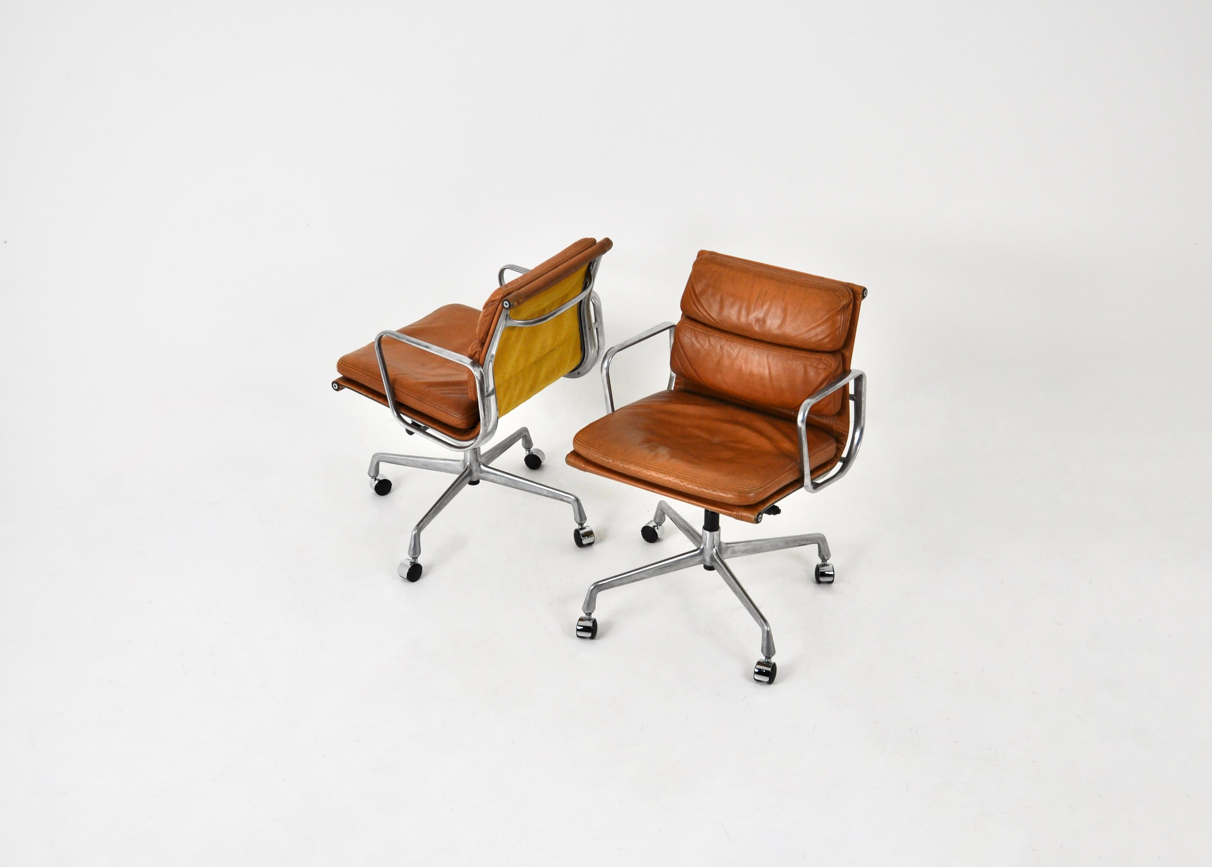 Mid-Century Modern Soft Pad Chairs by Charles and Ray Eames for Herman Miller, 1970s, set of 2