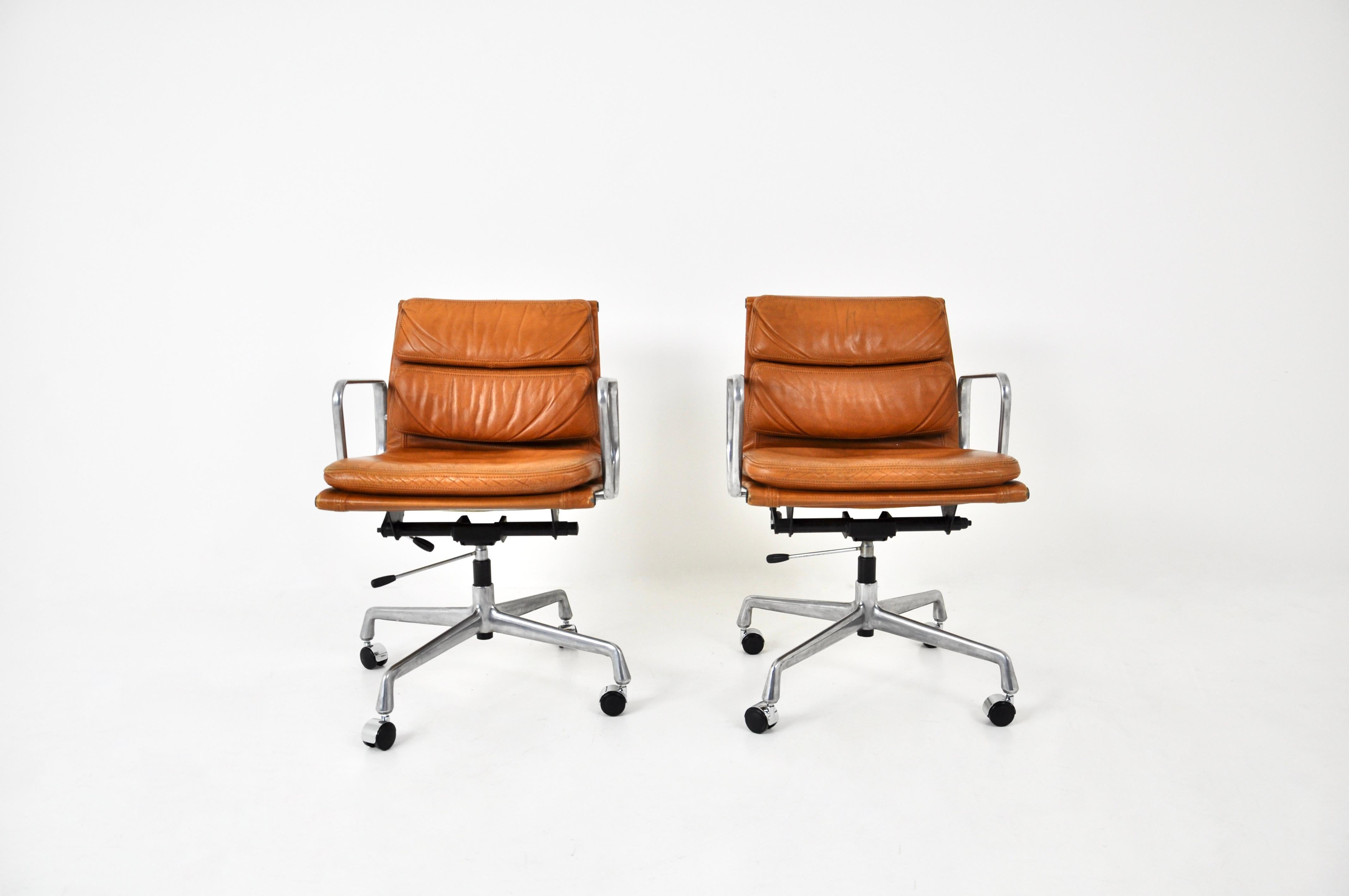Central American Soft Pad Chairs by Charles and Ray Eames for Herman Miller, 1970s, set of 2