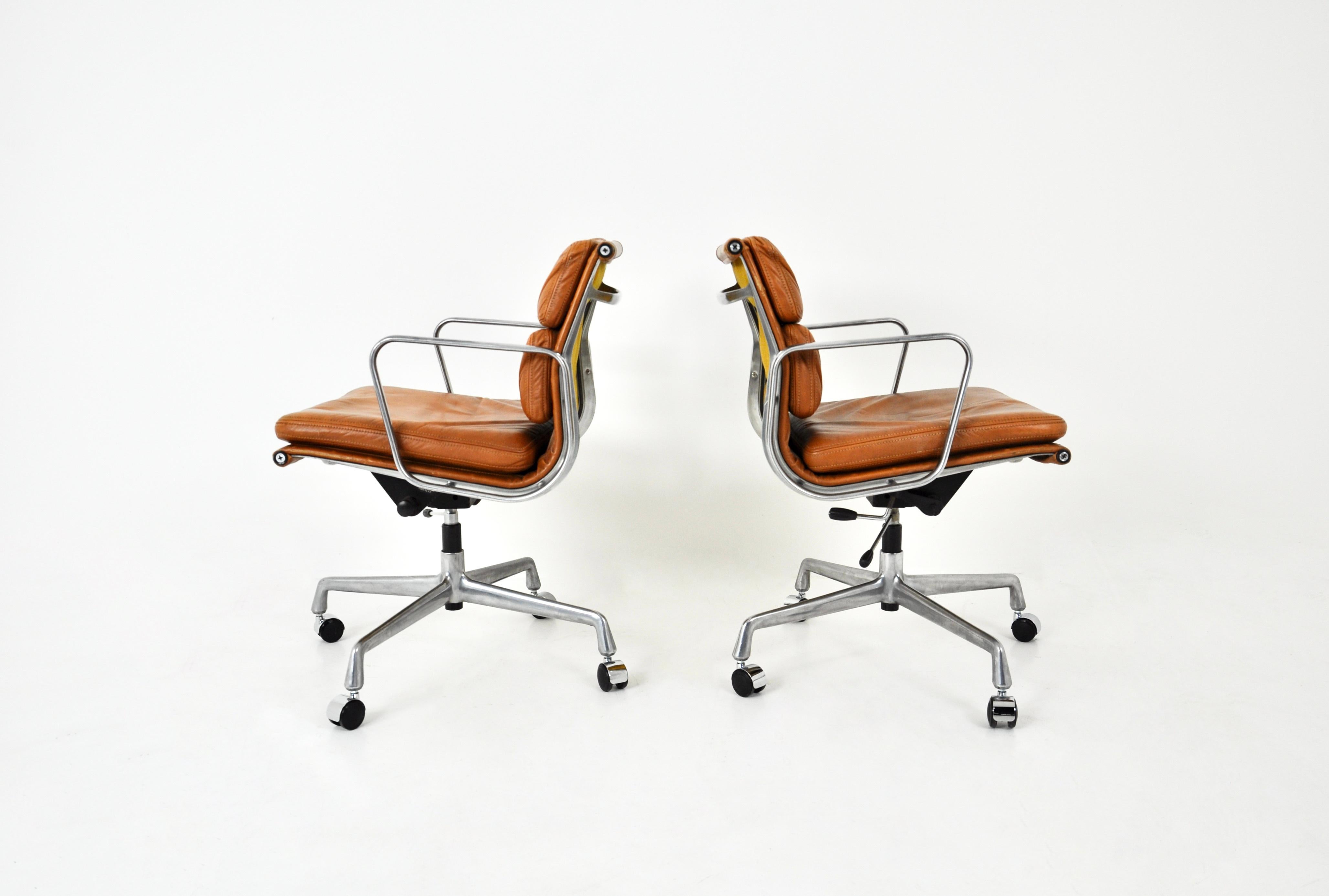 Aluminum Soft Pad Chairs by Charles and Ray Eames for Herman Miller, 1970s, set of 2