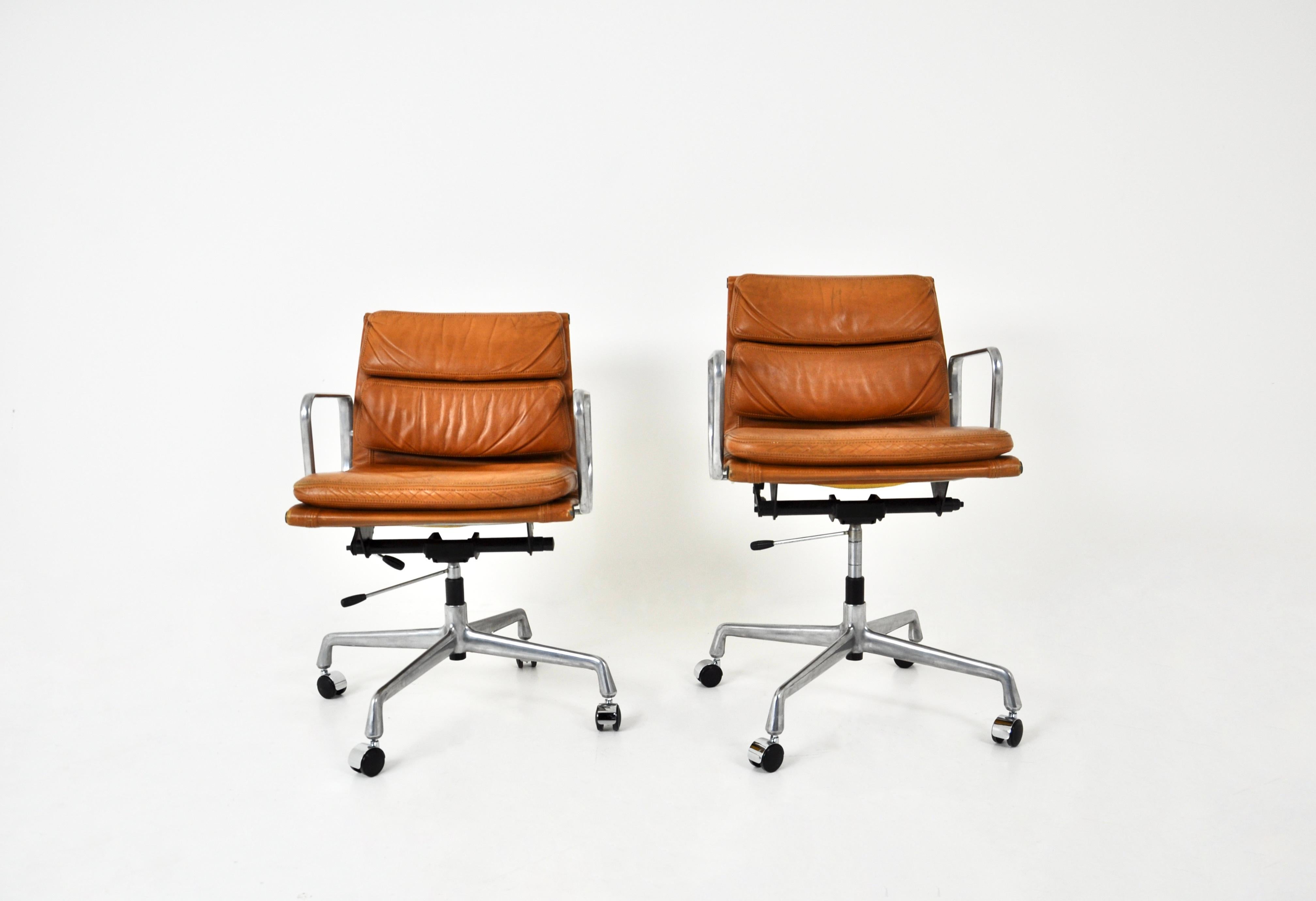 Soft Pad Chairs by Charles and Ray Eames for Herman Miller, 1970s, set of 2 2