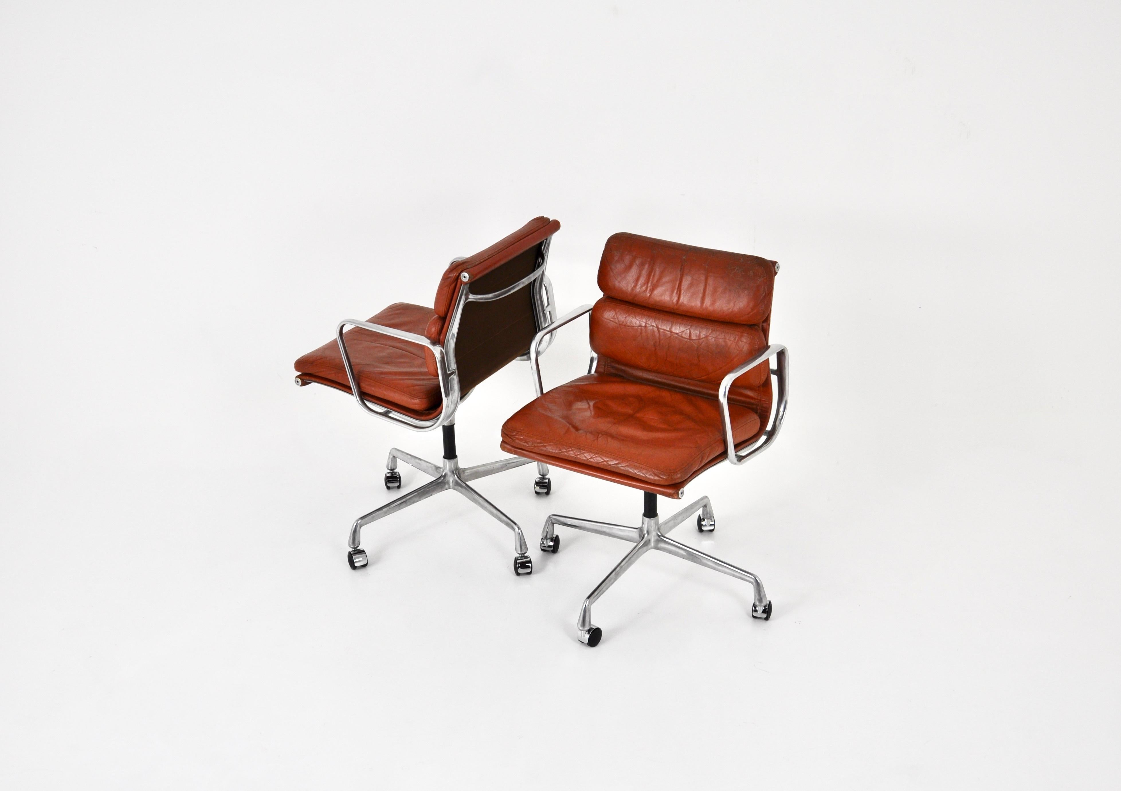 Mid-Century Modern Soft Pad Chairs by Charles & Ray Eames for Herman Miller, 1970s, set of 2