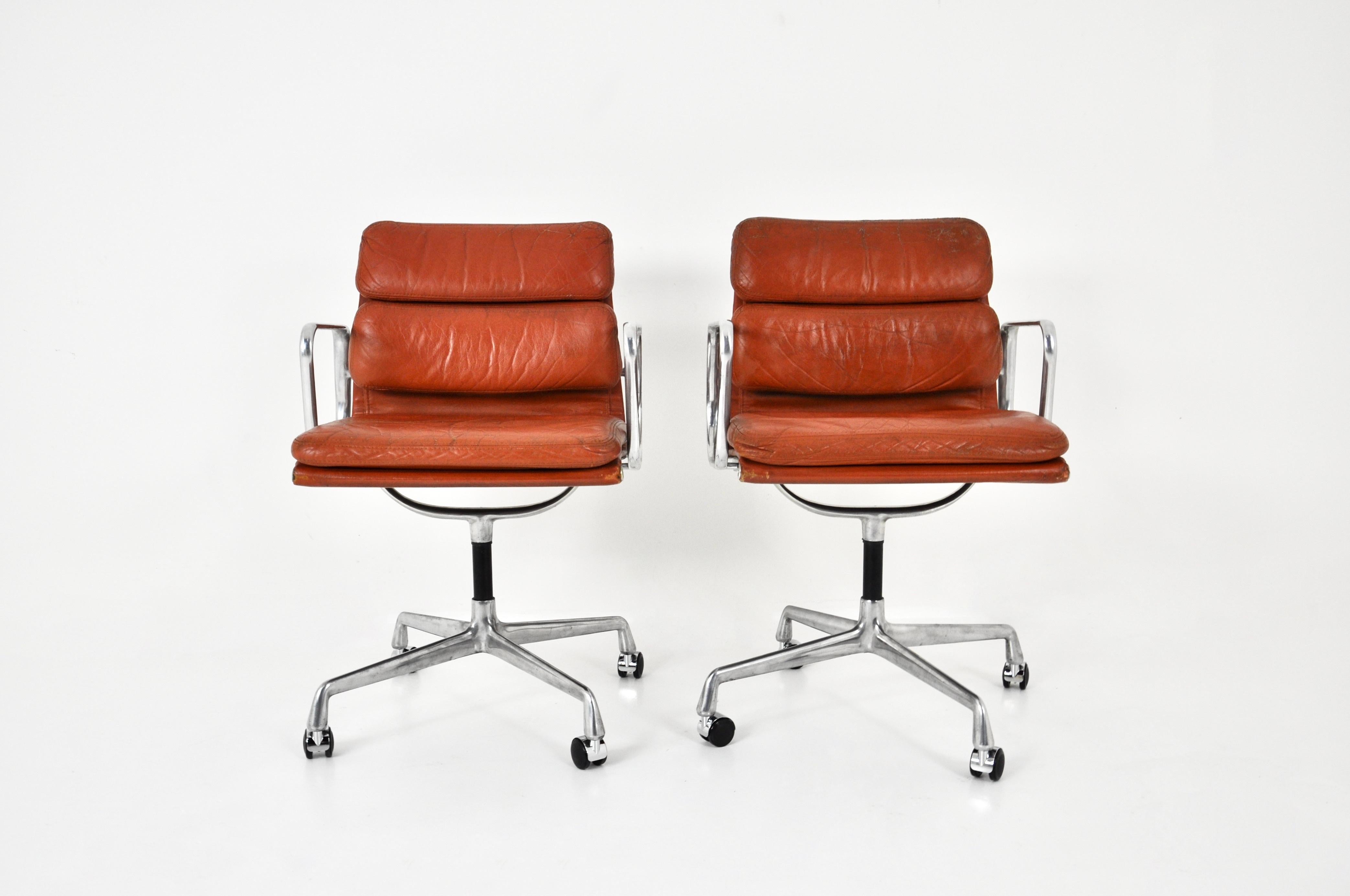 Central American Soft Pad Chairs by Charles & Ray Eames for Herman Miller, 1970s, set of 2