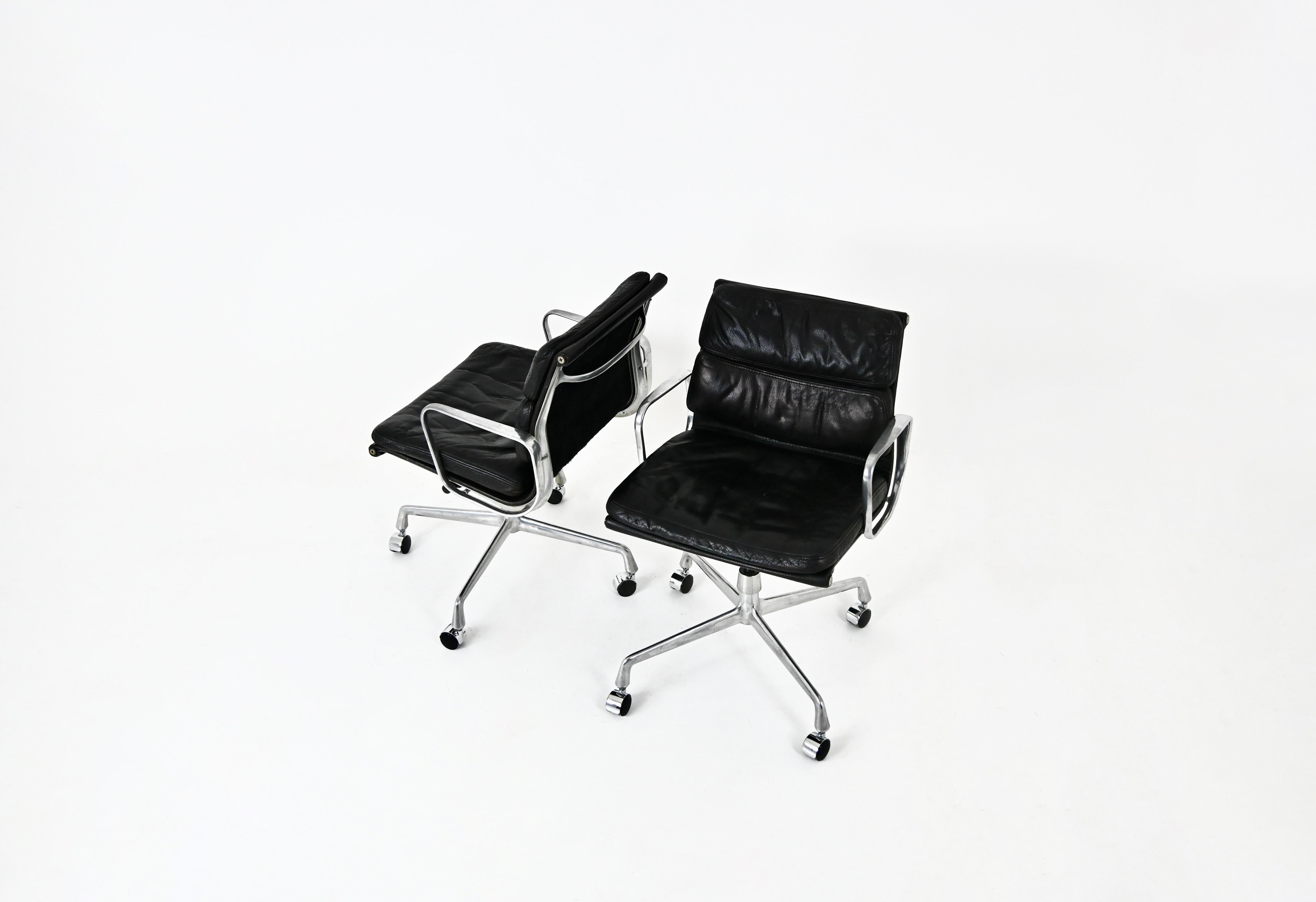 Mid-Century moderno Sedie Soft Pad di Charles & Ray Eames per ring Mobelfabrikk Norvegia, anni '70 in vendita
