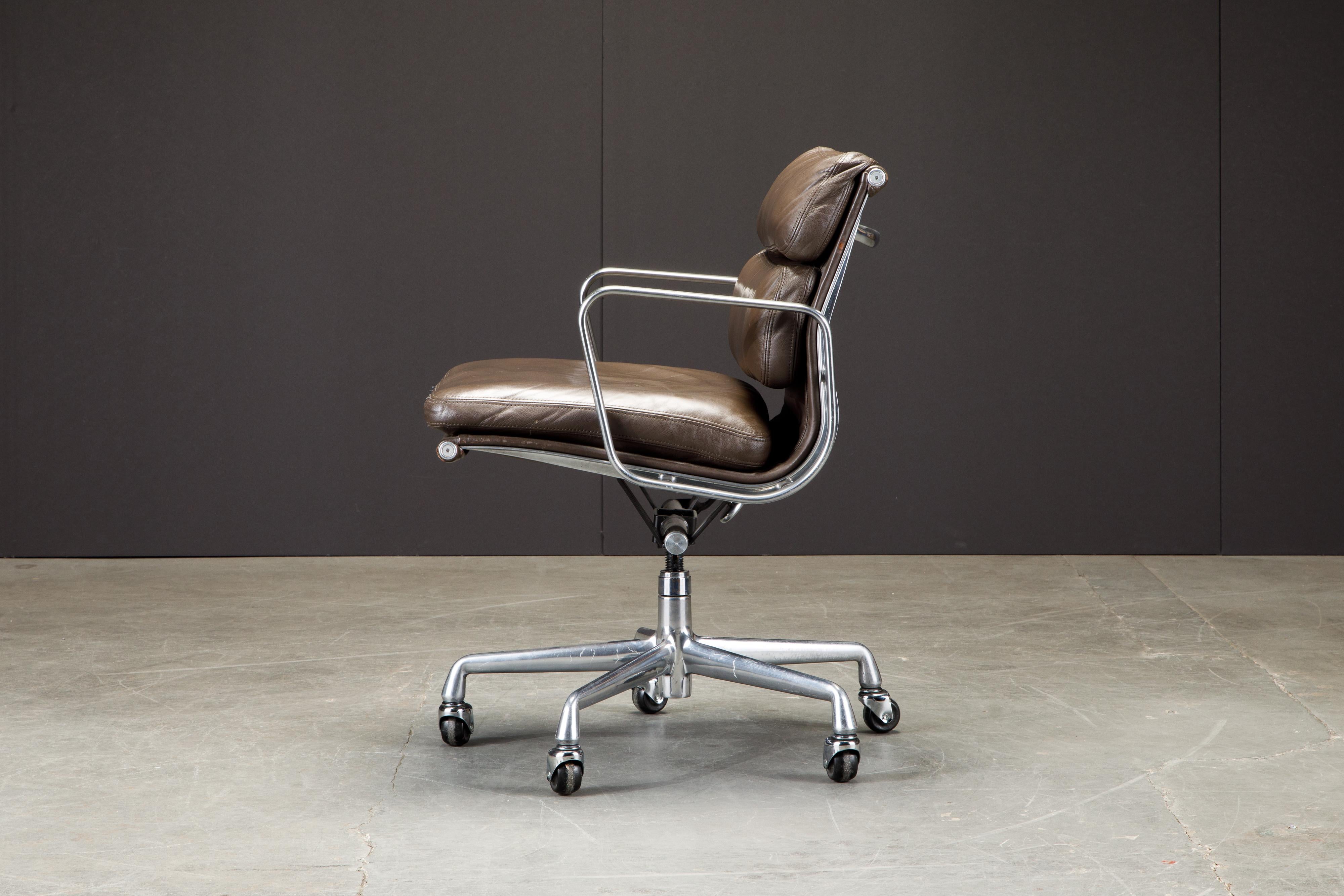 Leather Soft Pad Management Desk Chair by Charles and Ray Eames for Herman Miller