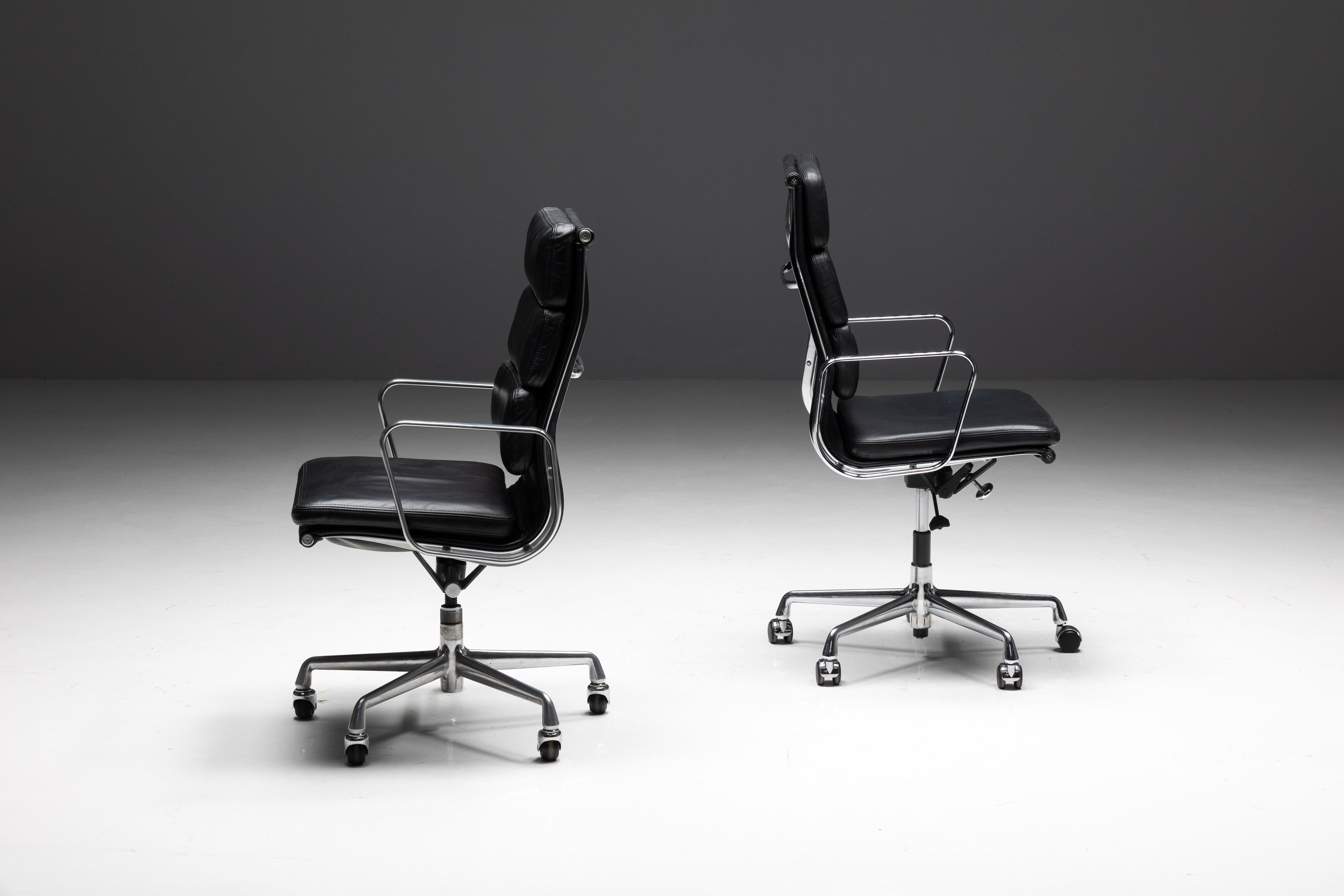 Chaise de bureau à coussin souple de Charles et Ray Eames pour Herman Miller, États-Unis, années 1960 en vente 6