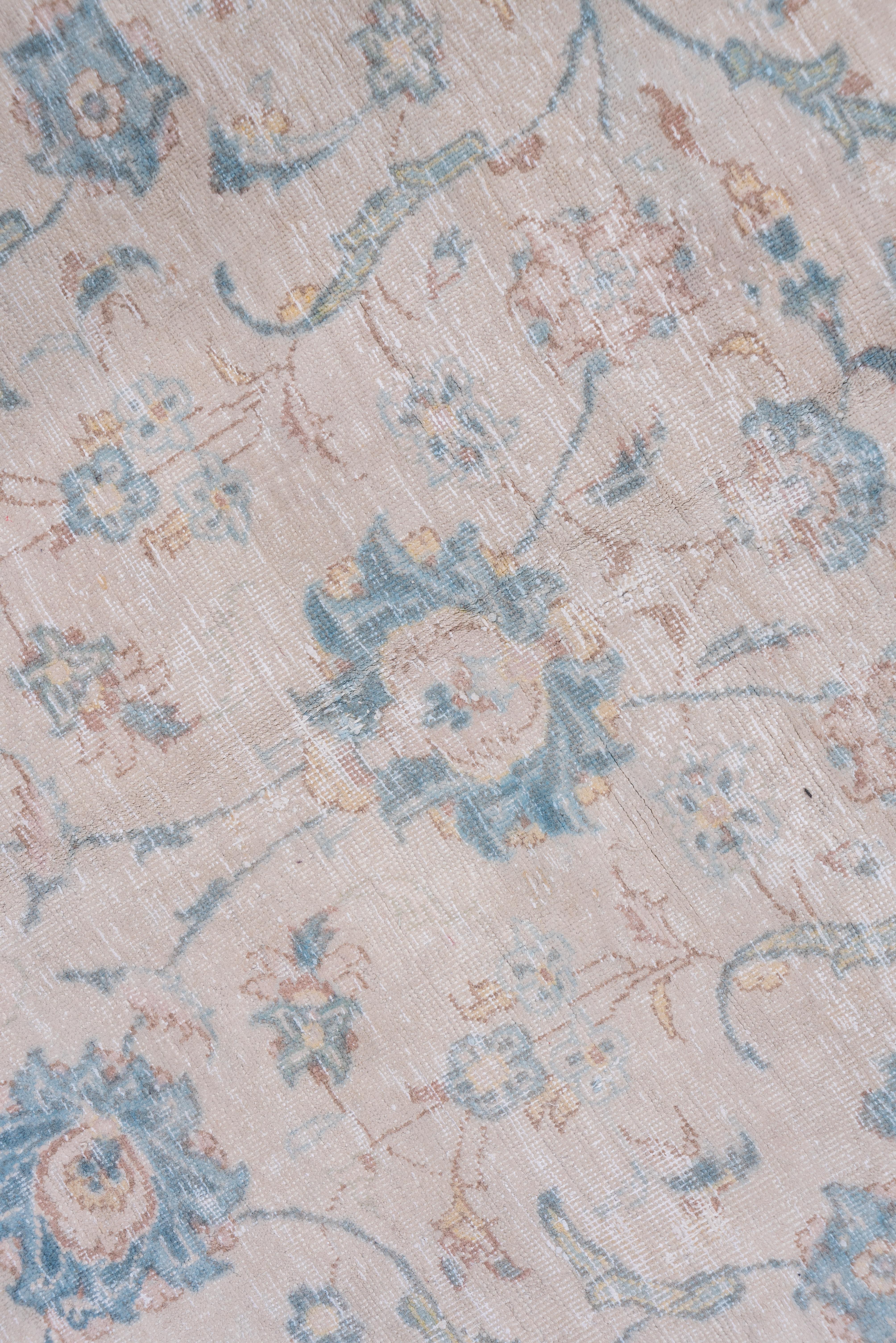 Hand-Knotted Soft Palette Antique Tabriz Carpet For Sale