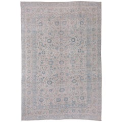 Soft Palette Antique Tabriz Carpet