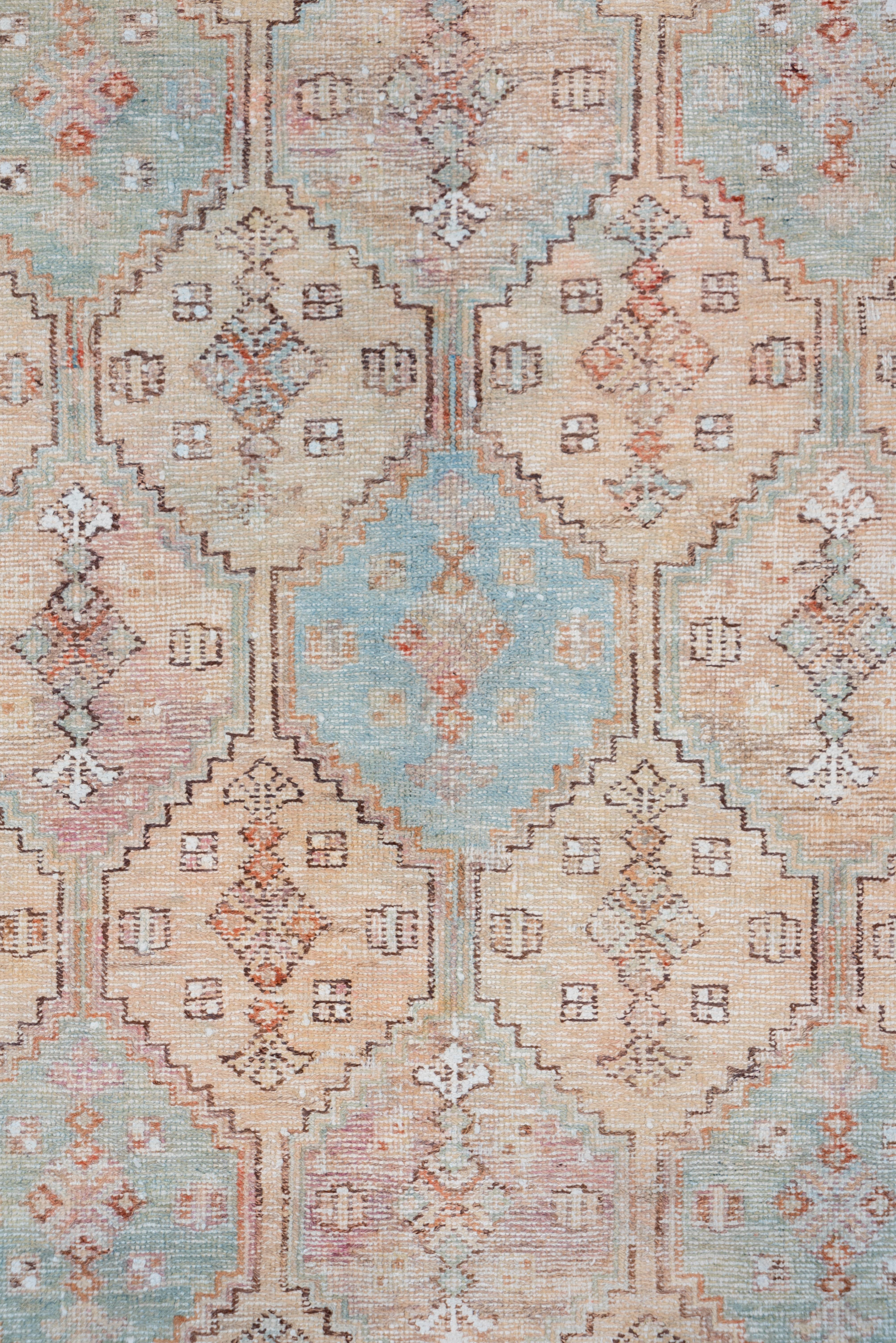 Hand-Knotted Soft Palette & Beautiful Persian Afghar Rug. Light Blue Accents, circa 1930s For Sale