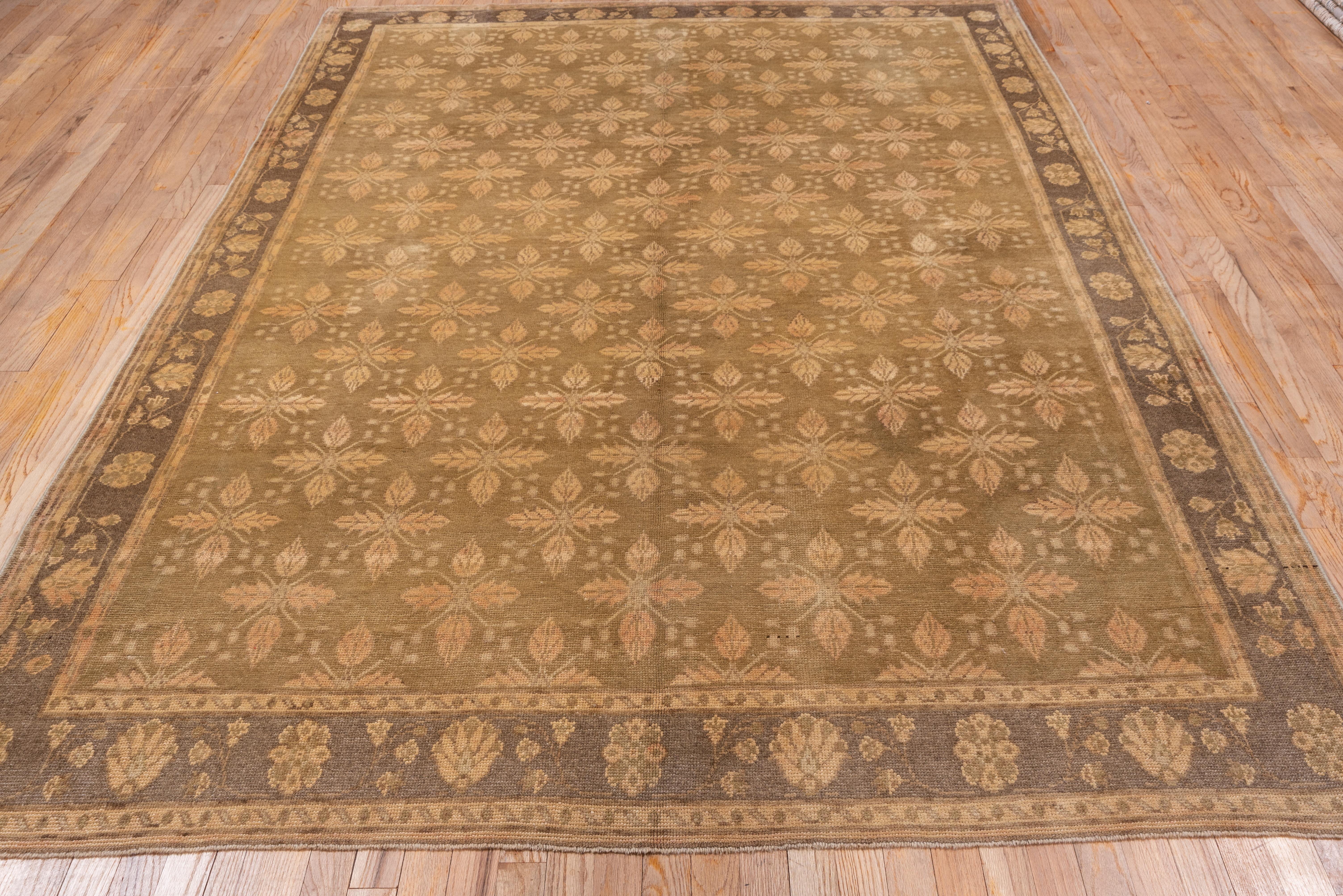 Hand-Knotted Soft Palette Oushak Carpet For Sale