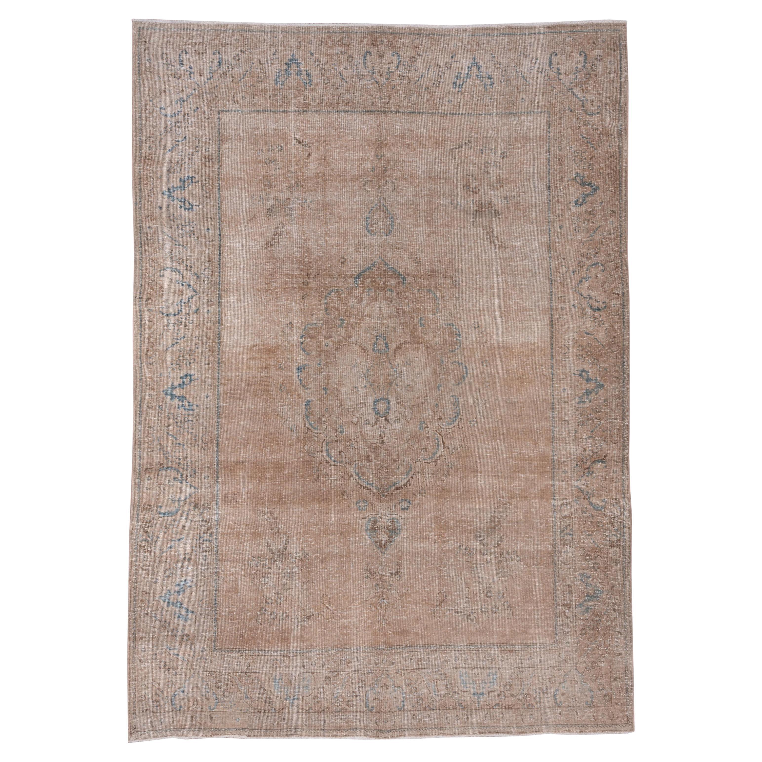 Soft Palette Tabriz Carpet, circa 1940s For Sale