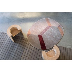 Modern Organic Shape Sustainable Soft Beige Rug by Deanna Comellini 220x260 cm