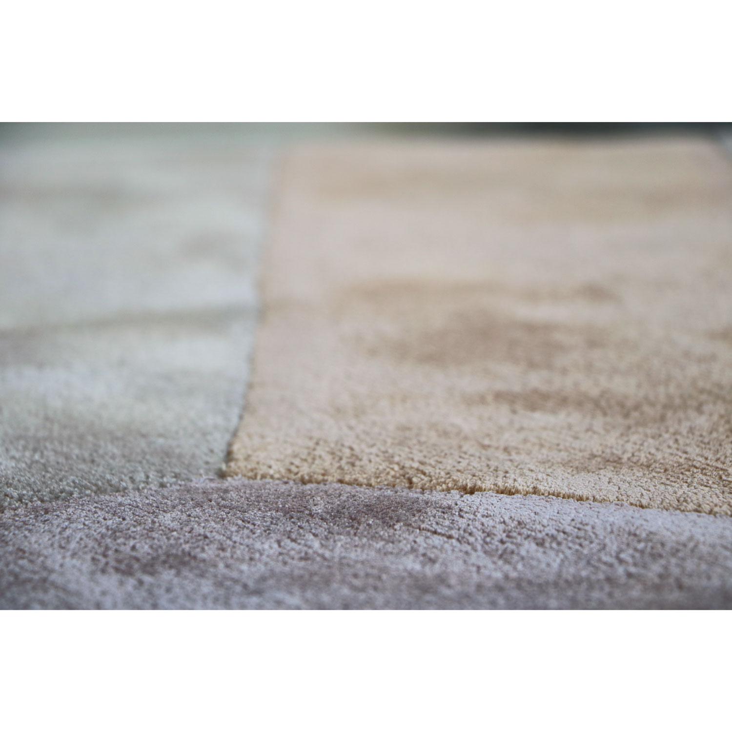 Indian Modern Organic Shape Sustainable Soft Beige Rug by Deanna Comellini 220x260 cm For Sale