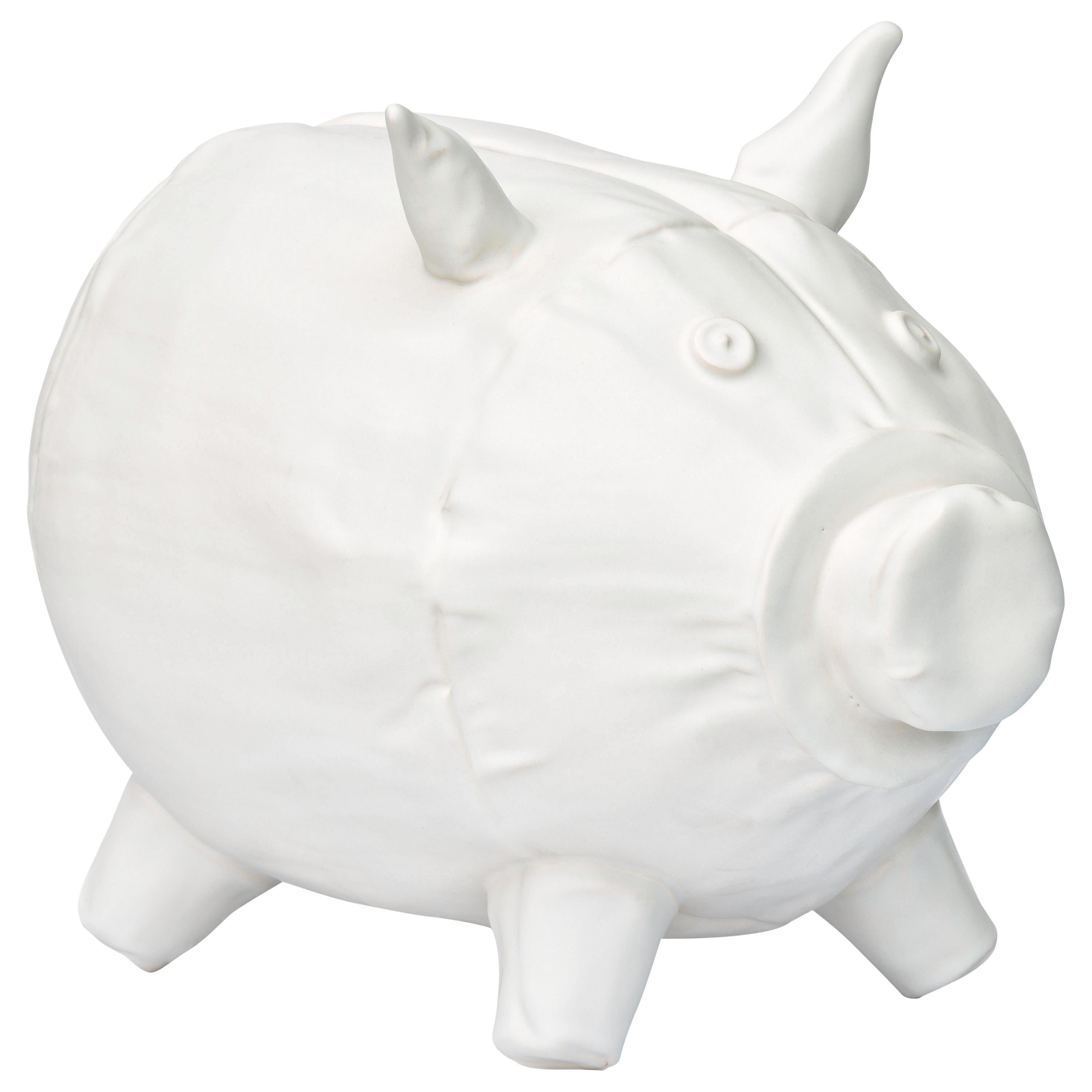 Soft Piggy Bank, White Ceramics For Sale