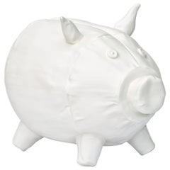 Soft Piggy Bank, White Ceramics