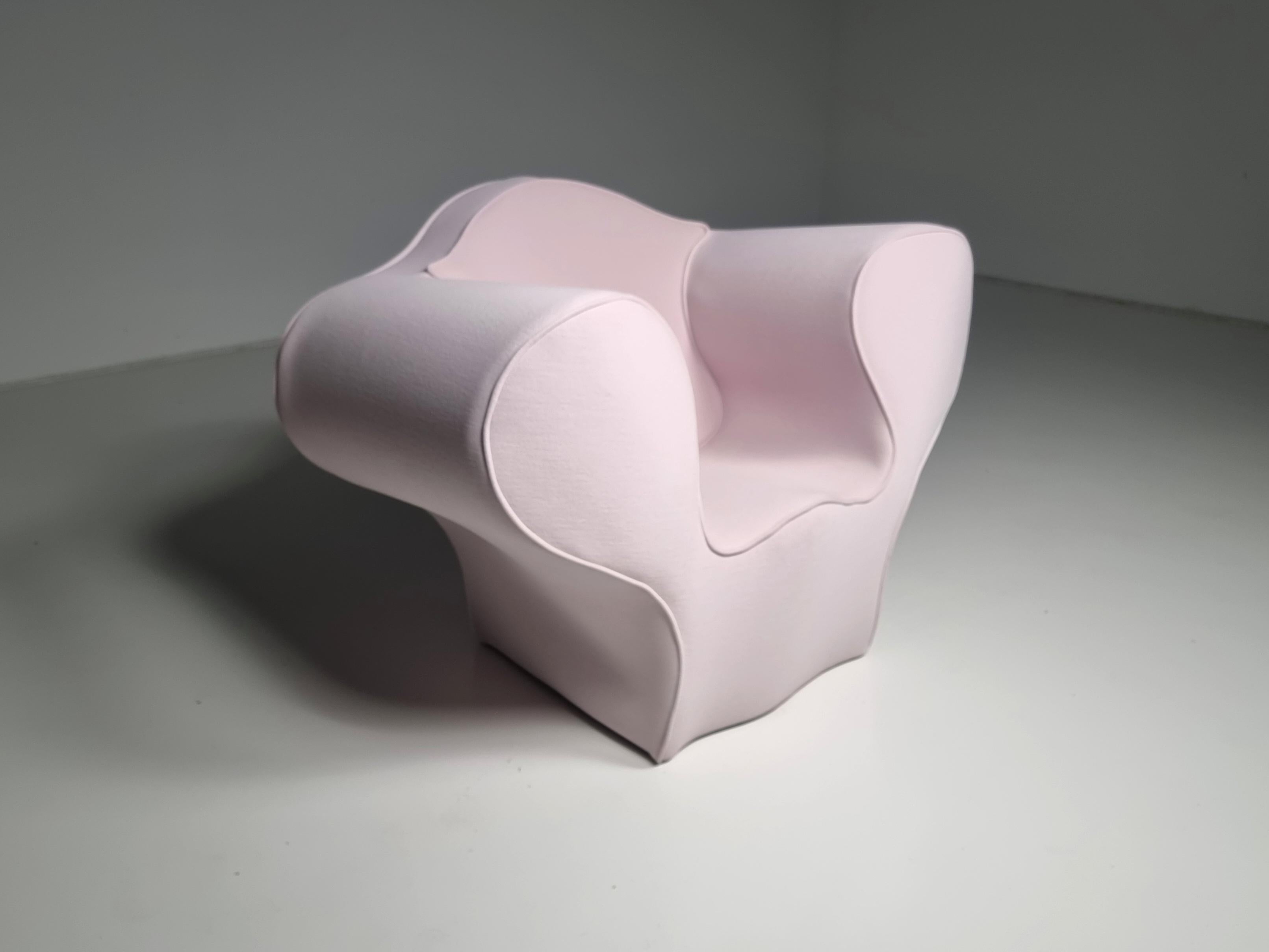 Mid-Century Modern Soft Pink Big Easy Lounge Chair by Ron Arad for Moroso For Sale
