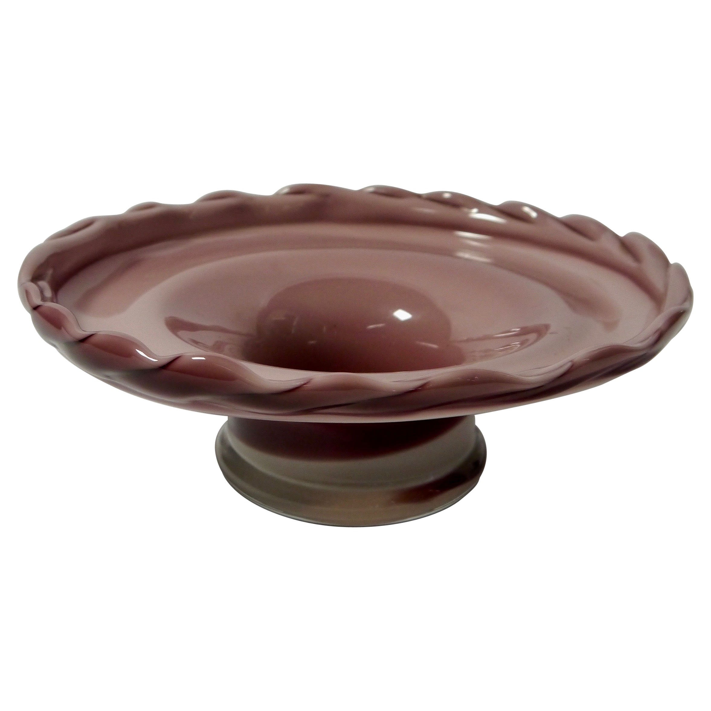 Soft Pink Murano Glass Dish / Bowl, Italy 1950s