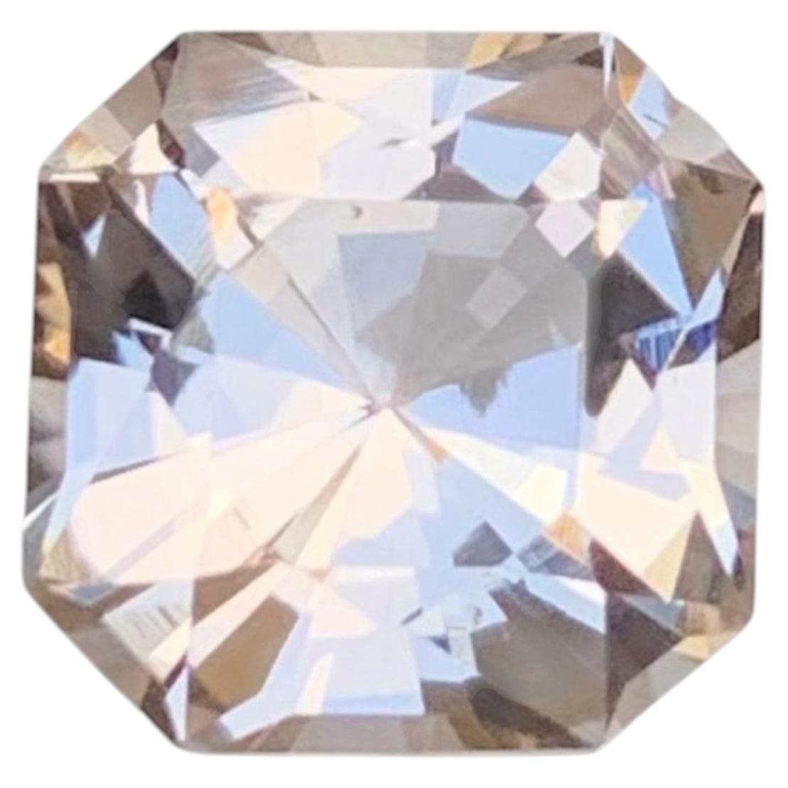 Soft Pink Natural Morganite 4.15 Carat Radiant Cut Loose Gemstone for Ring