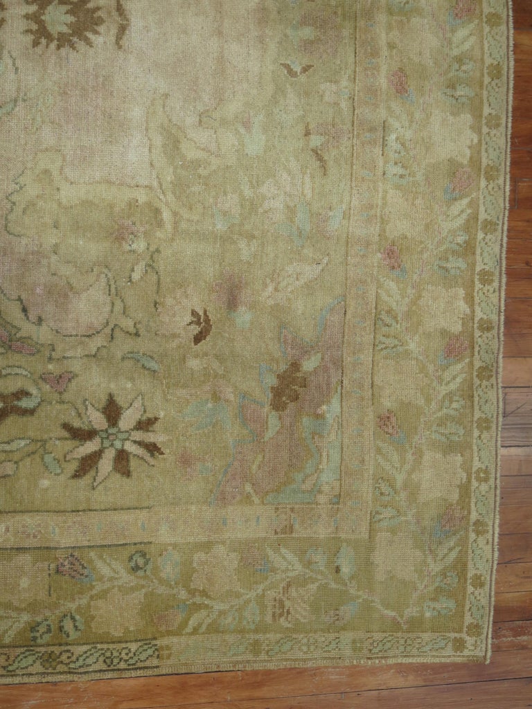 Soft Pink Turkish Oushak Rug For Sale at 1stDibs