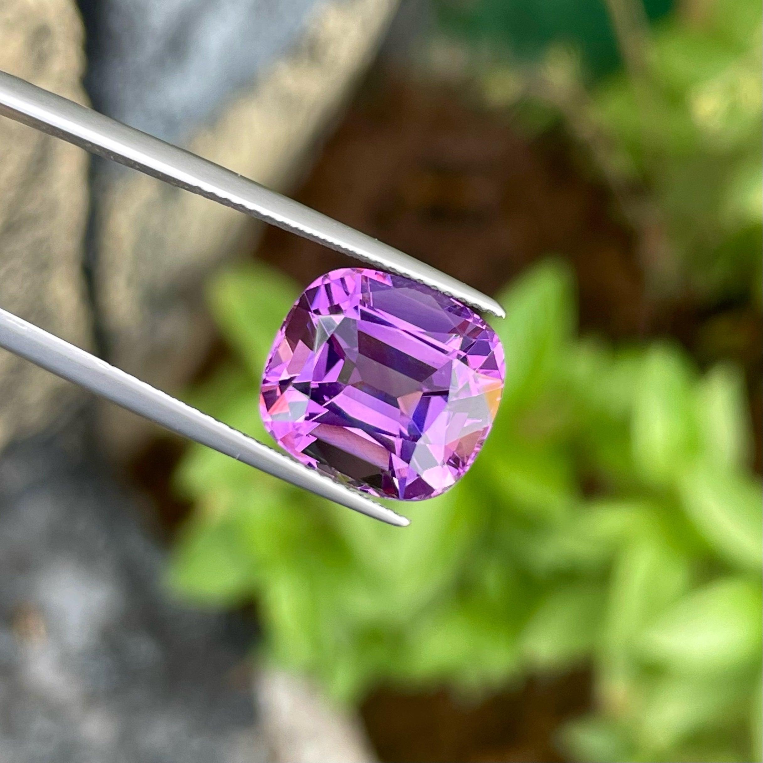 Weich lila Amethyst Edelstein 8,61 Karat im Kissenschliff Amethyst Schmuck Amethyst Edelstein (Moderne)