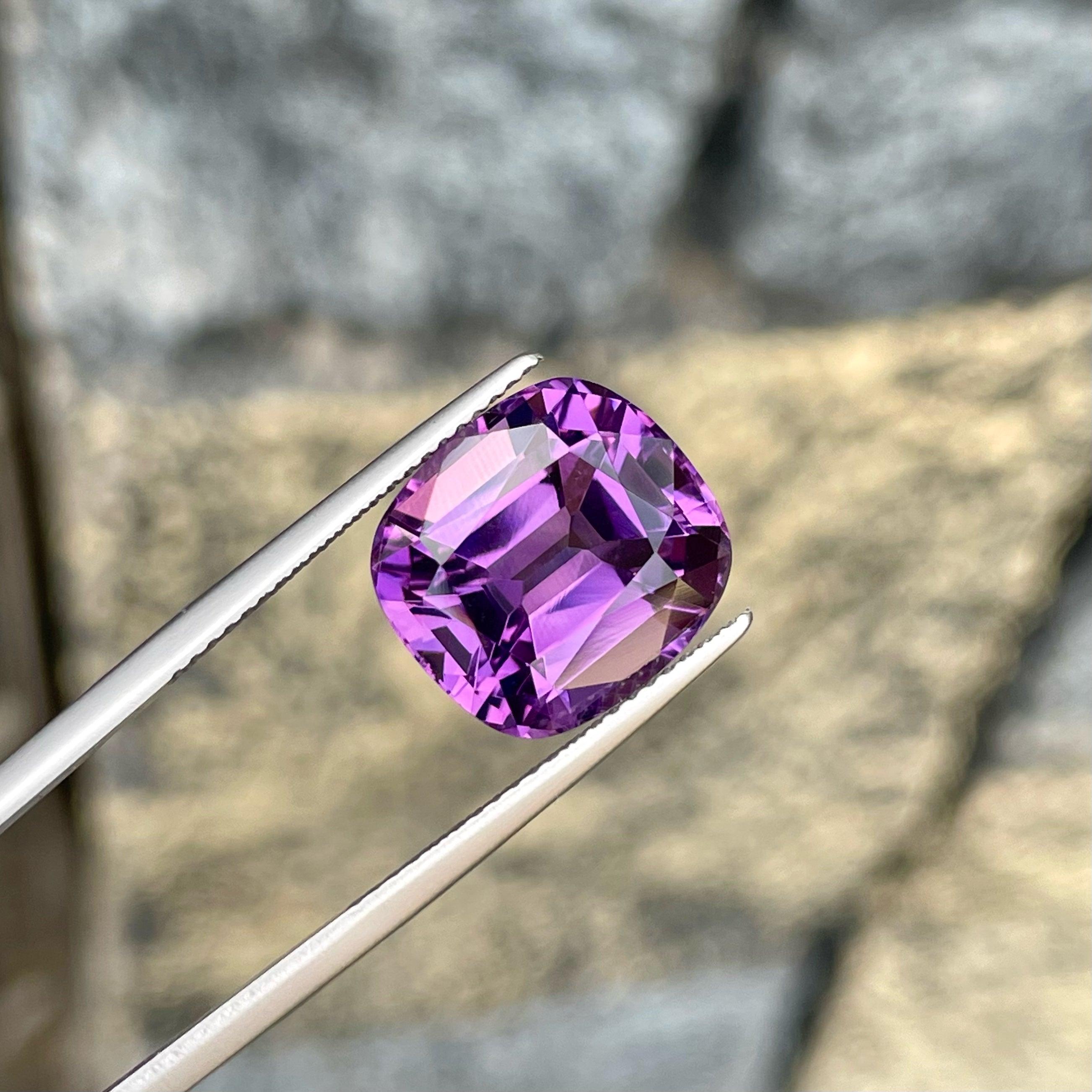 Weich lila Amethyst Edelstein 8,61 Karat im Kissenschliff Amethyst Schmuck Amethyst Edelstein im Zustand „Neu“ in Bangkok, TH