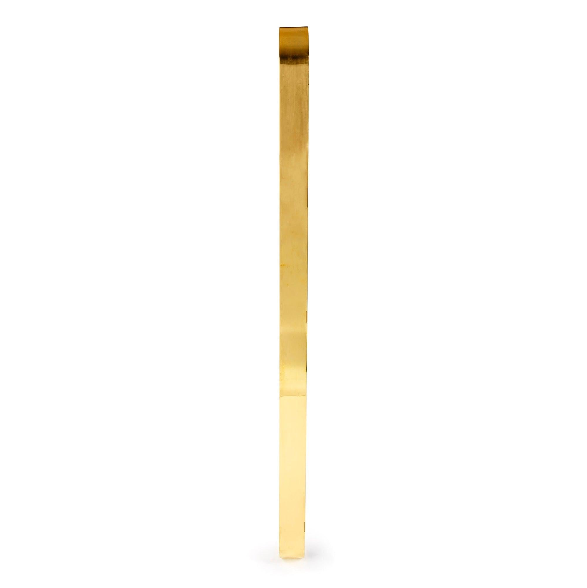 American Soft Rectangle Wall Mirror in Bronze, Made to Order For Sale