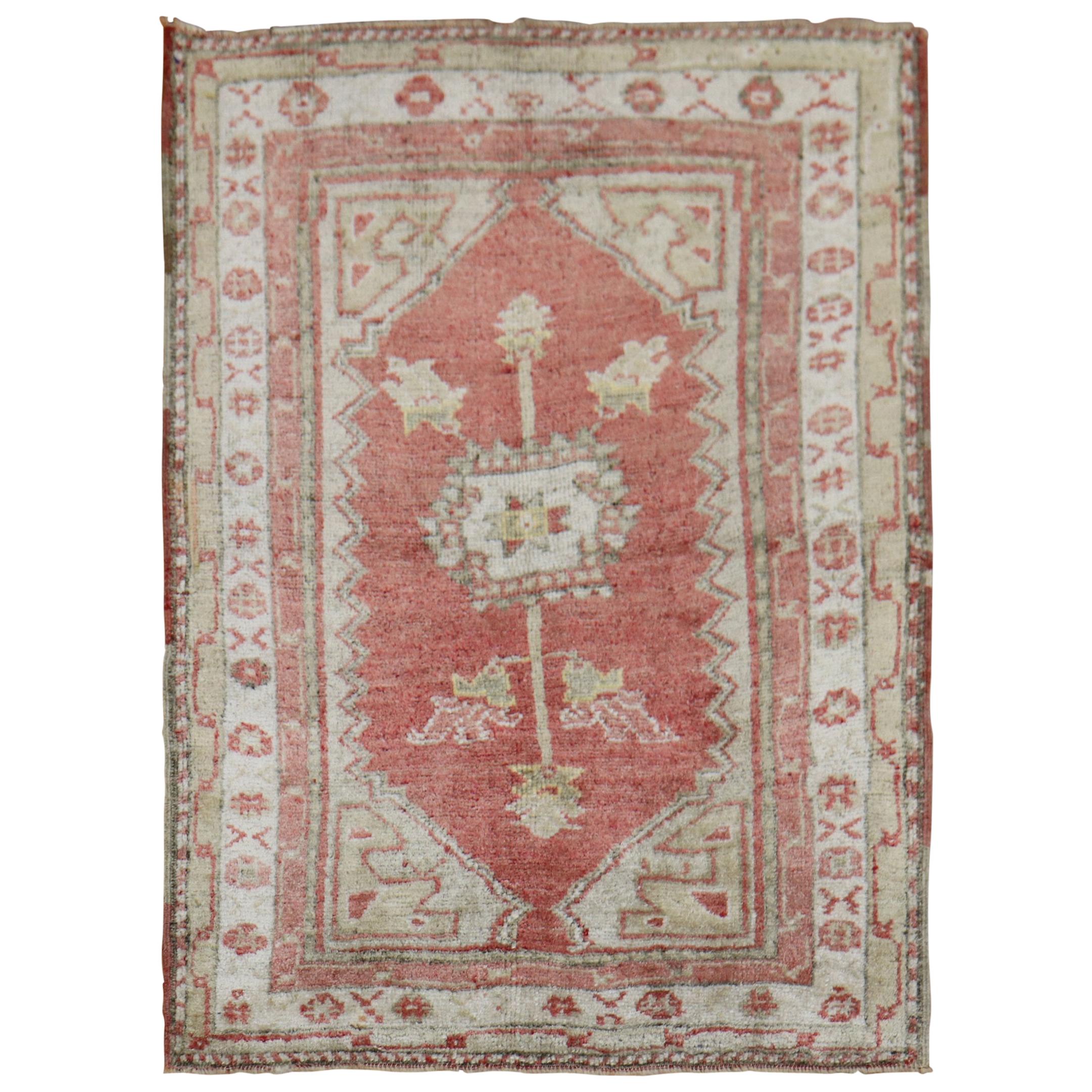 Soft Red Turkish Anatolian Rug