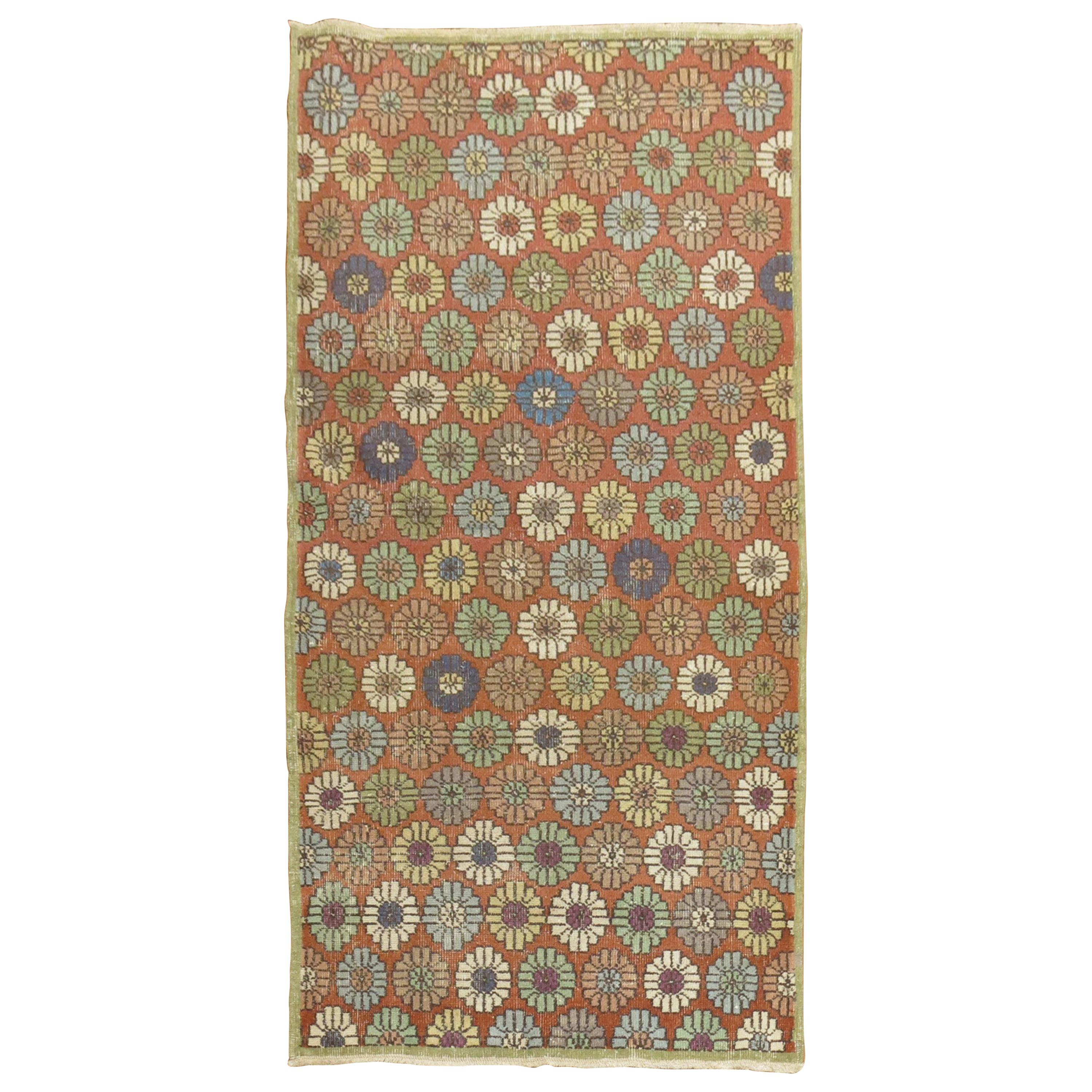 Soft Red Turkish Deco Rug For Sale