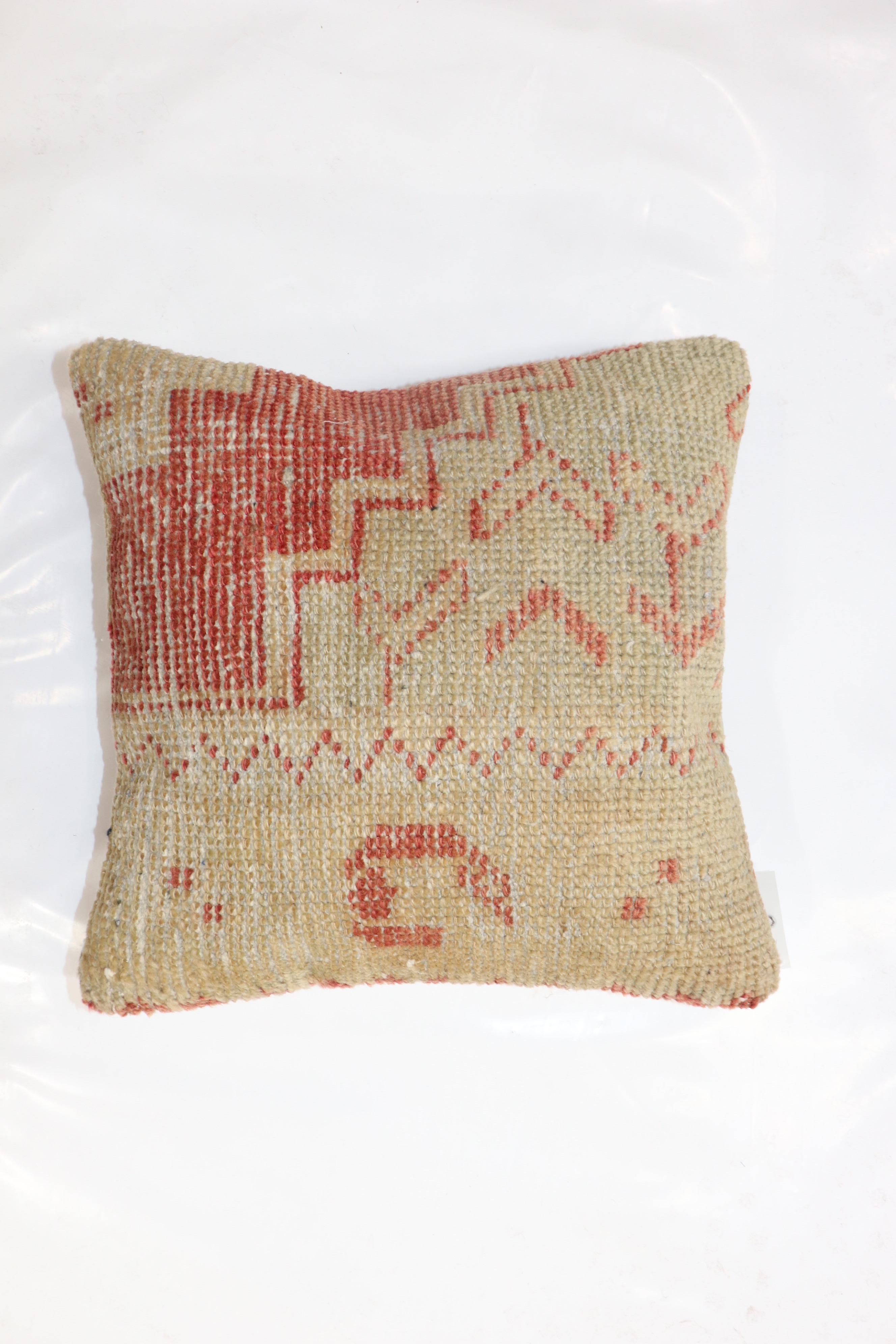 Modern Soft Red Turkish Rug Pillow For Sale