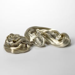 Soft Rock in Oliver III, sculpture abstraite en verre strié de Maria Bang Espersen