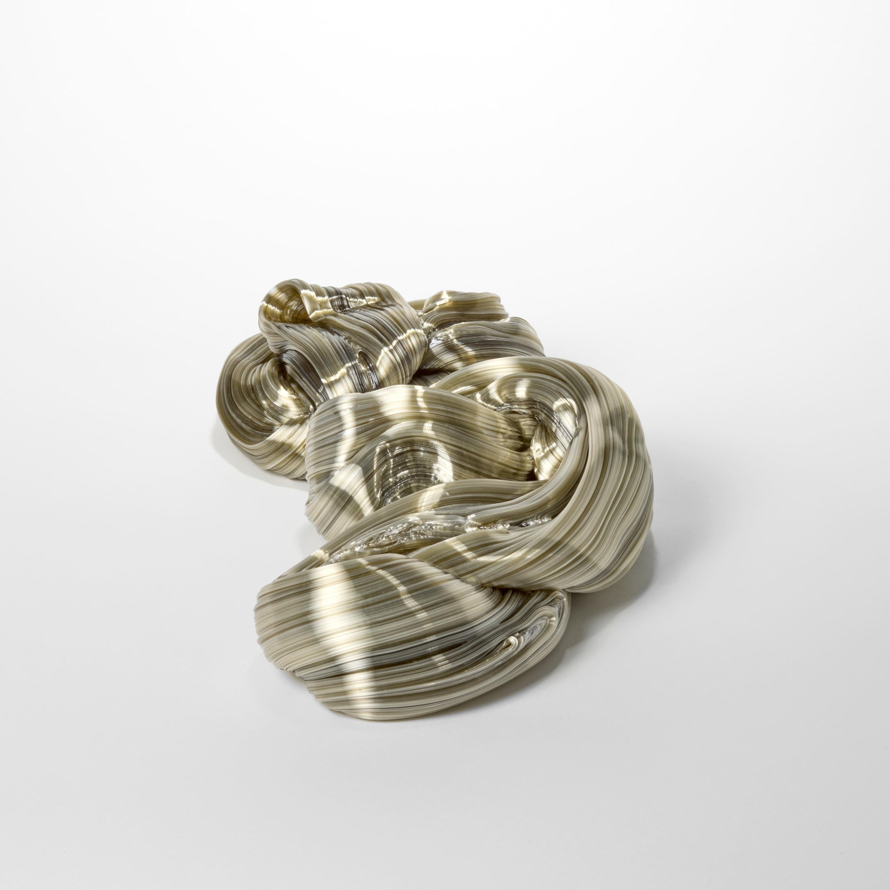 Fatto a mano Soft Rock in Oliver III, scultura astratta in vetro di Maria Bang Espersen in vendita