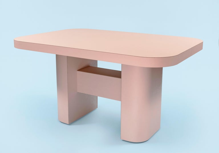 Soft Serve Modern Pink Dining Table, Pink Dining Table