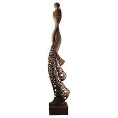 Soft Spring Wind, Walnut Wood sculpture by Nairi Safaryan