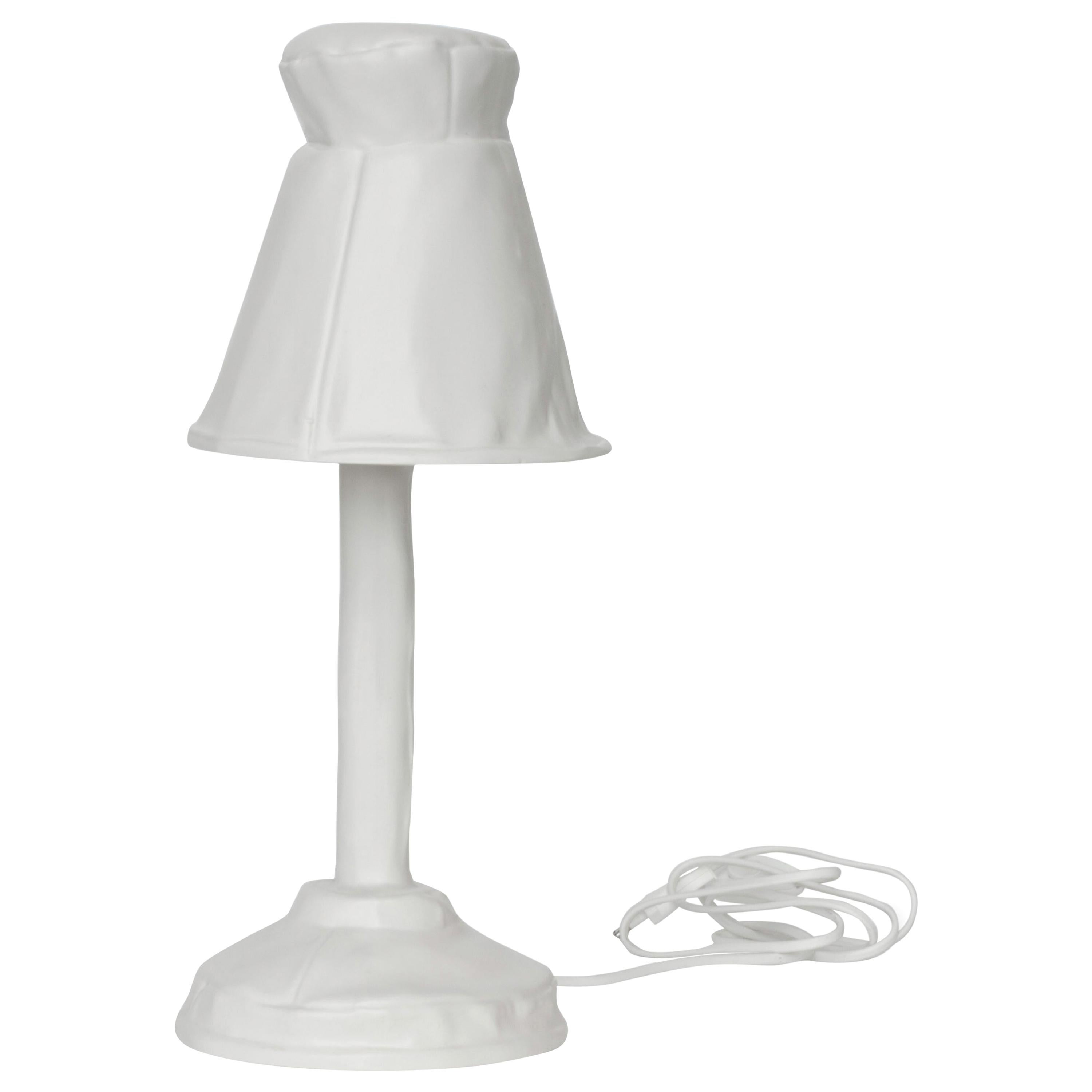 Lampe de table douce 01:: Céramique blanche